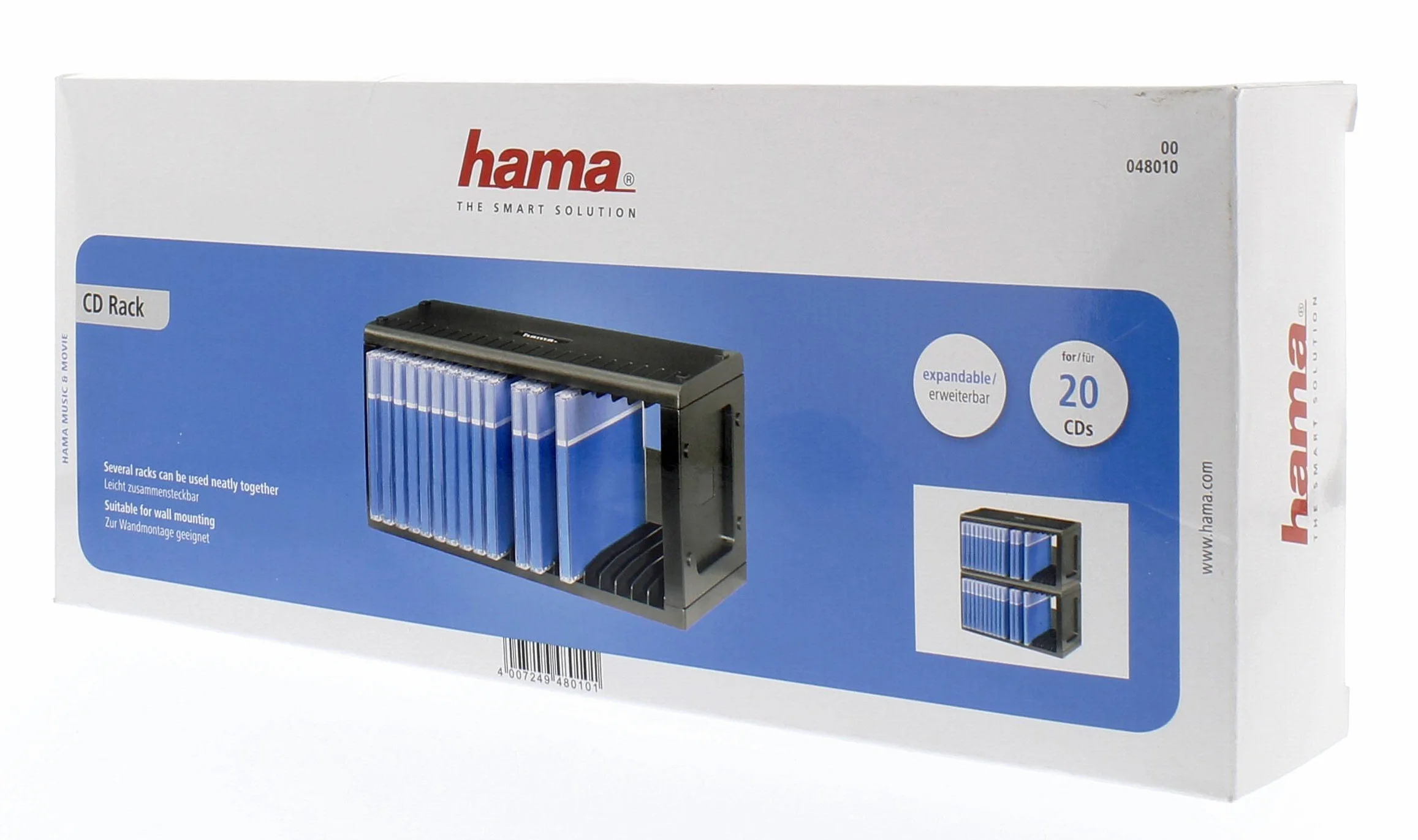 Hama Półka Stojak na 20 płyt CD Czarna Modułowa Rozsuwana