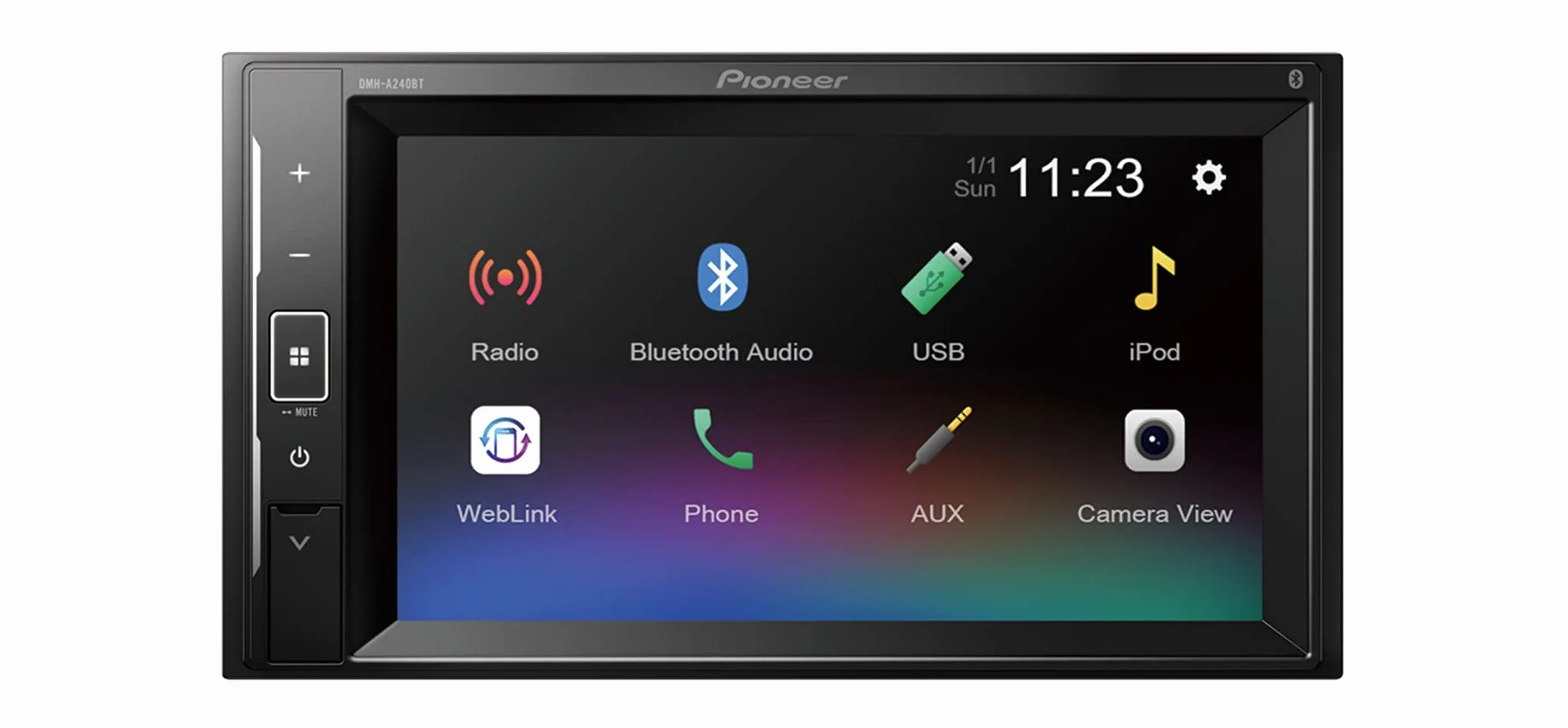 Pioneer DMH-A240BT Stacja Multimedialna, Czarny, 6.2"