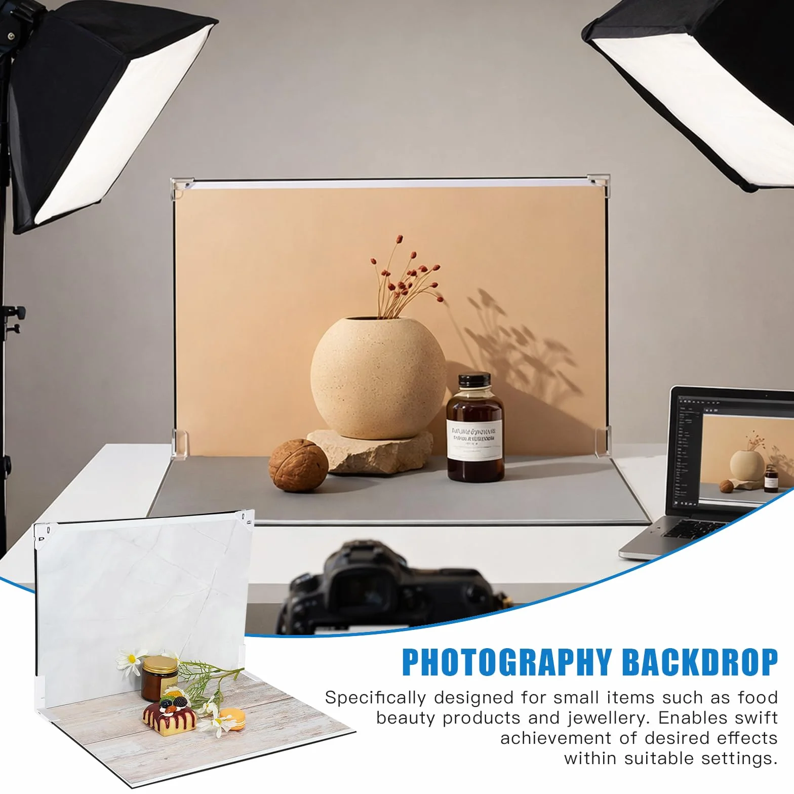 Zestaw 10 sztuk desek do fotografii, dwustronne tło, 42 x 29 cm, 20 wzorów, tła do fotografii żywności, płaskie rekwizyty do biżuterii, kosmetyków, makijażu