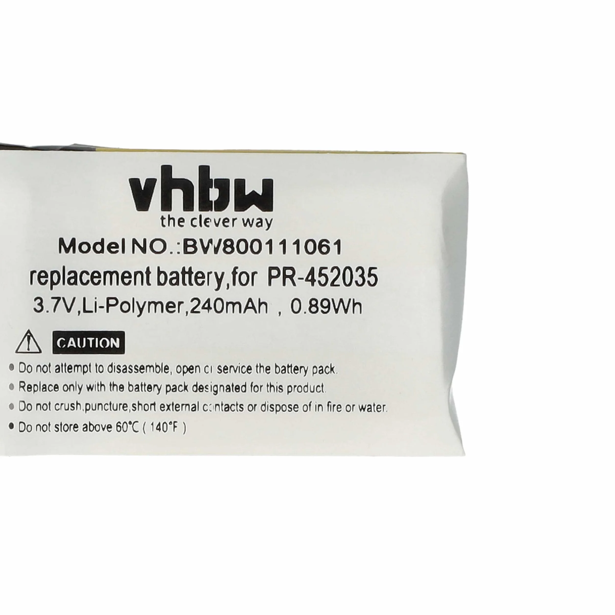 vhbw Bateria zamienna do Mio 338040000101, 402035 (1ICP5/21/36) do bezprzewodowych słuchawek (240 mAh, 3,7 V, litowo-polimerowy)