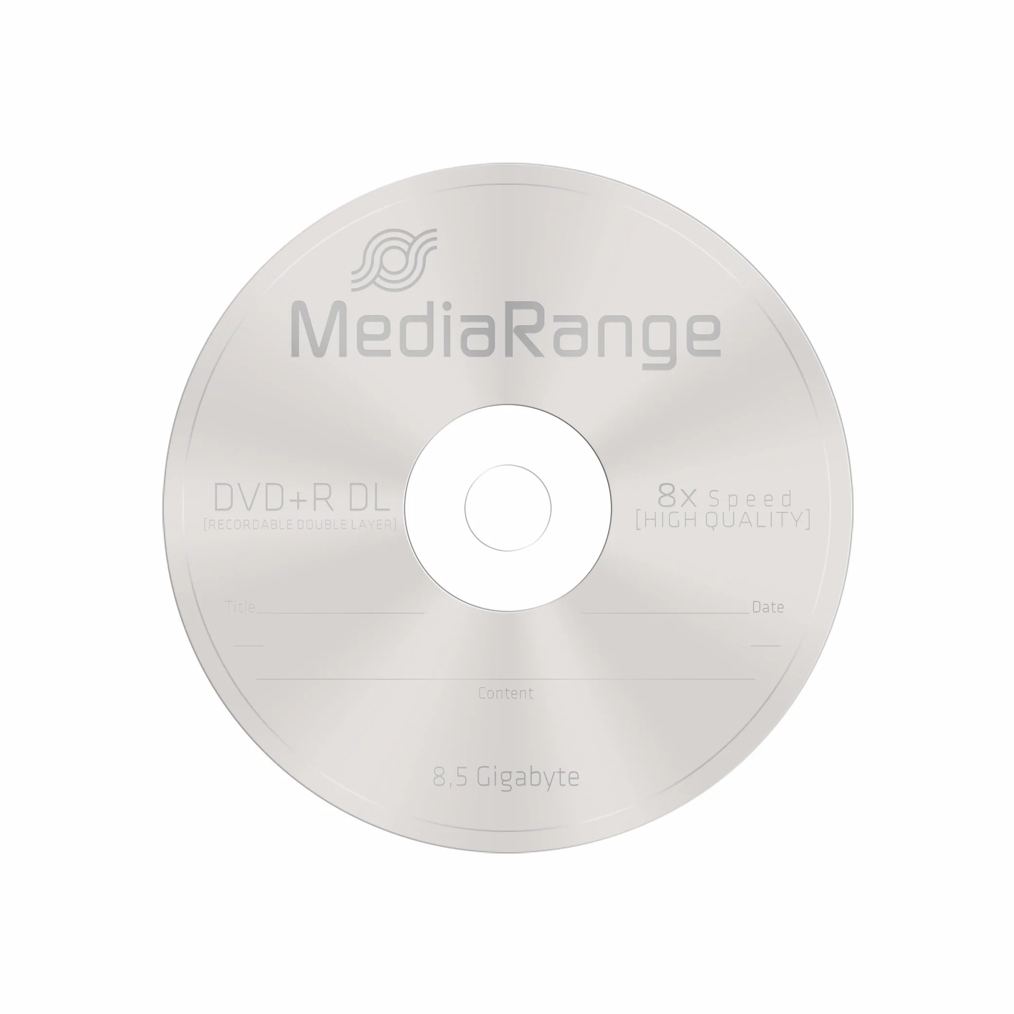 Mediarange MR466 Puste Nośniki DVD+R 8,5 GB 8x Speed, Wielokolorowy, 10 sztuk