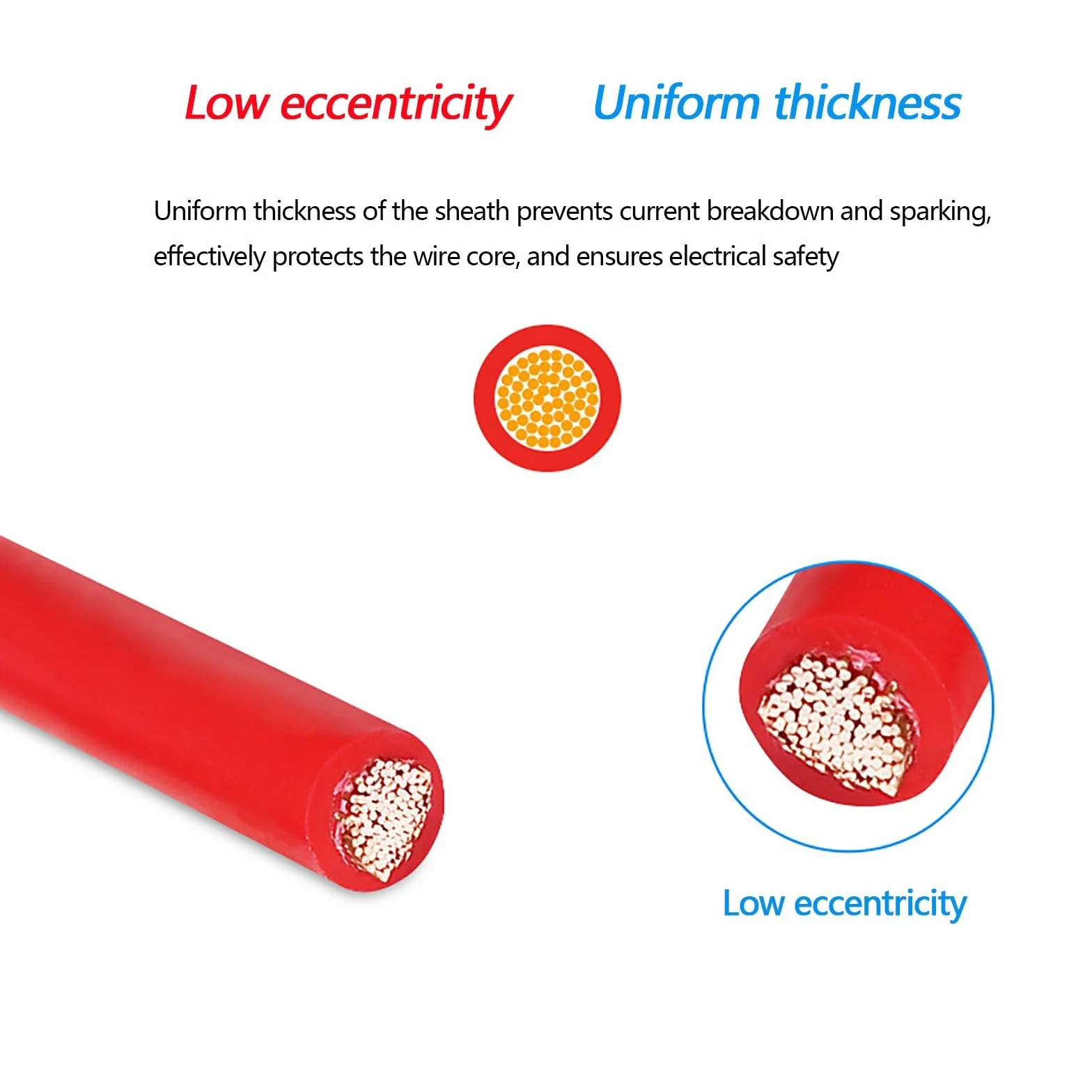 Ekranowany kabel alarmowy, Skrętka miedziana 2-żyłowa 0,3-4 mm² do zasilania systemów sterowania transmisją(45ft,1mm2-2c)
