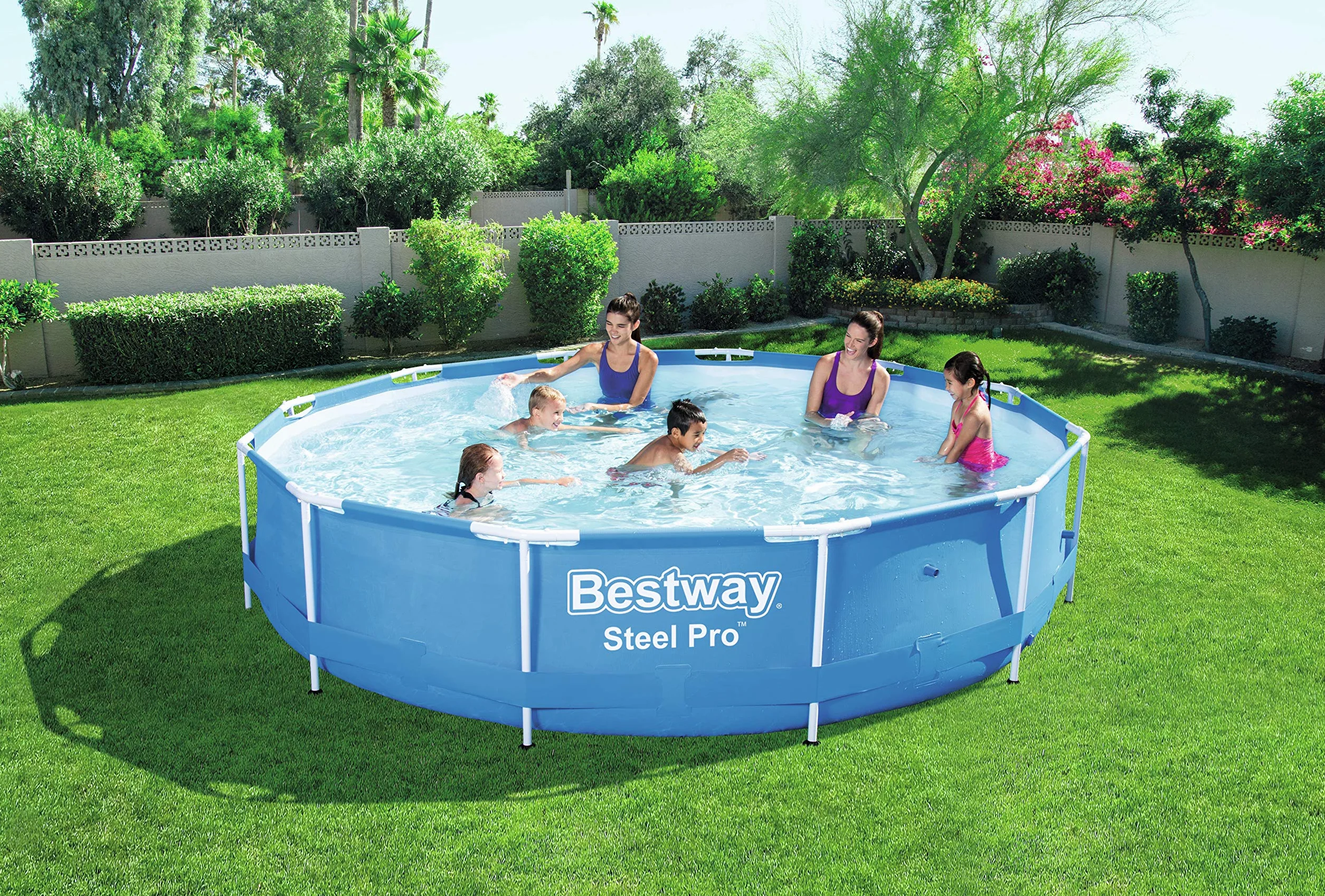 Bestway Steel Pro Frame Basen Okrągły z Ramą Stalową 366 x 76 cm Niebieski