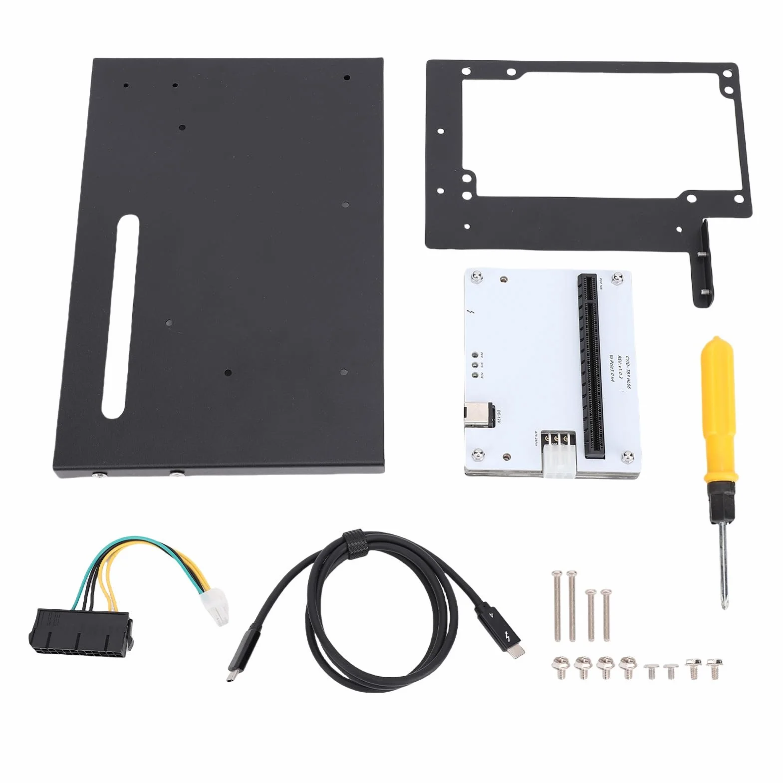 Socobeta Zewnętrzna Stacja Dokująca GPU Szybka Stacja Dokująca Karty Graficznej PCIe 16X dla 3 4 USB4 Laptopy Komputery Stacjonarne Konsole do Gier Metalowy Kabel do Transmisji Danych 1 M