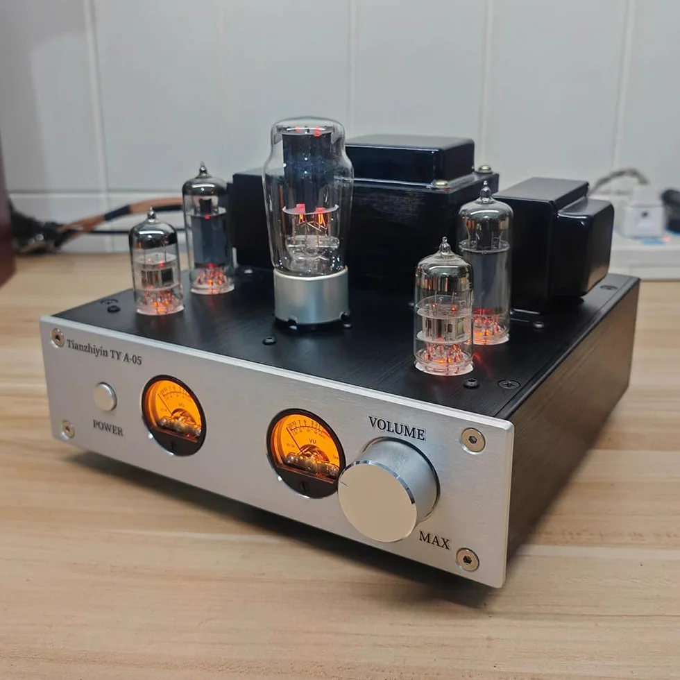 Wzmacniacz Lampowy TY A-05, 6P1 Single-Ended, Klasa A, Hi-Fi, Bluetooth 5.0, Miernik VU, Wzmacniacz Zintegrowany