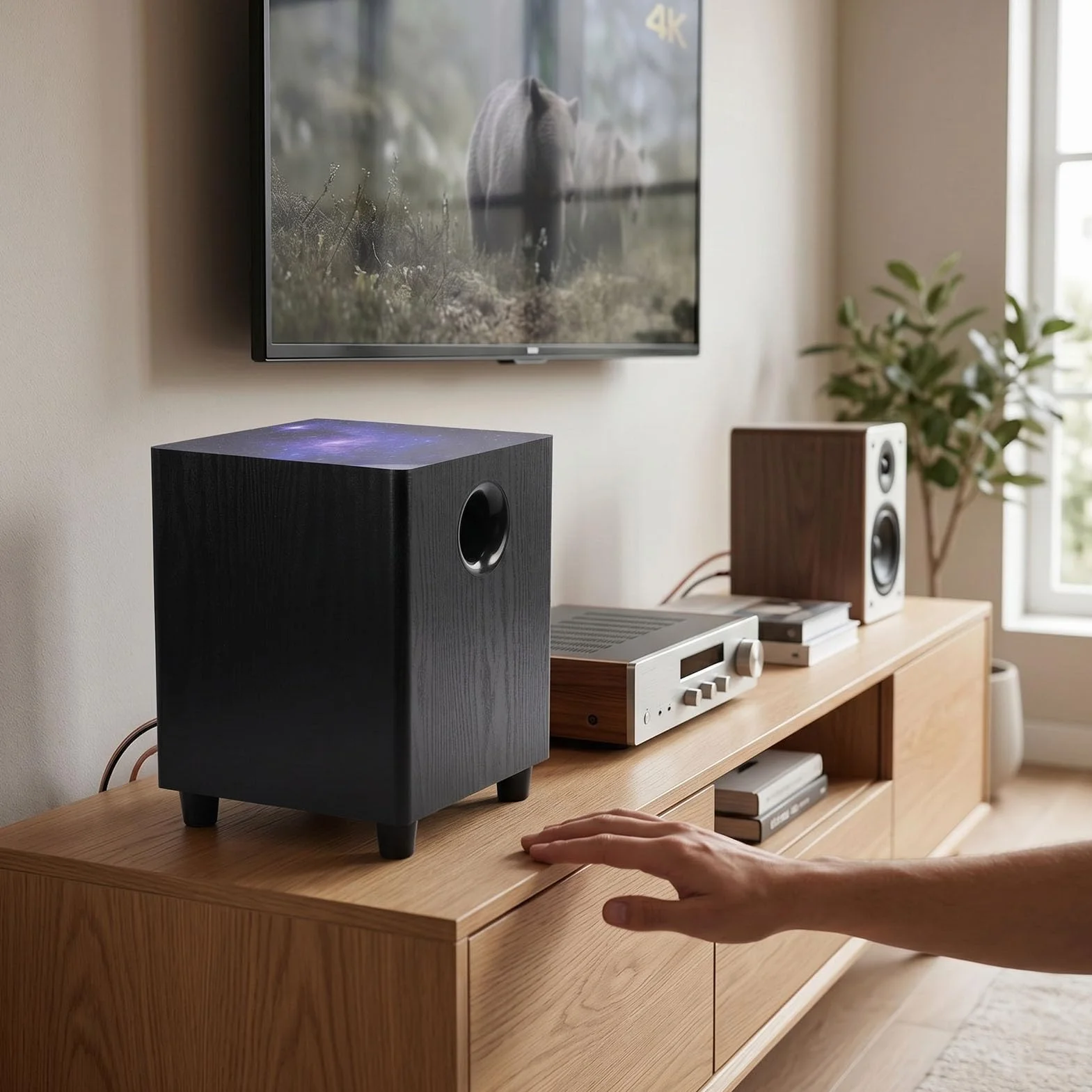 6,5-calowy Pasywny Subwoofer o Mocy 100 W do Kina Domowego, Niezależny Stojący Głośnik Niskotonowy z Głębokim Basem i niską częstotliwością, do Wzmacniacza Amplitunera AV