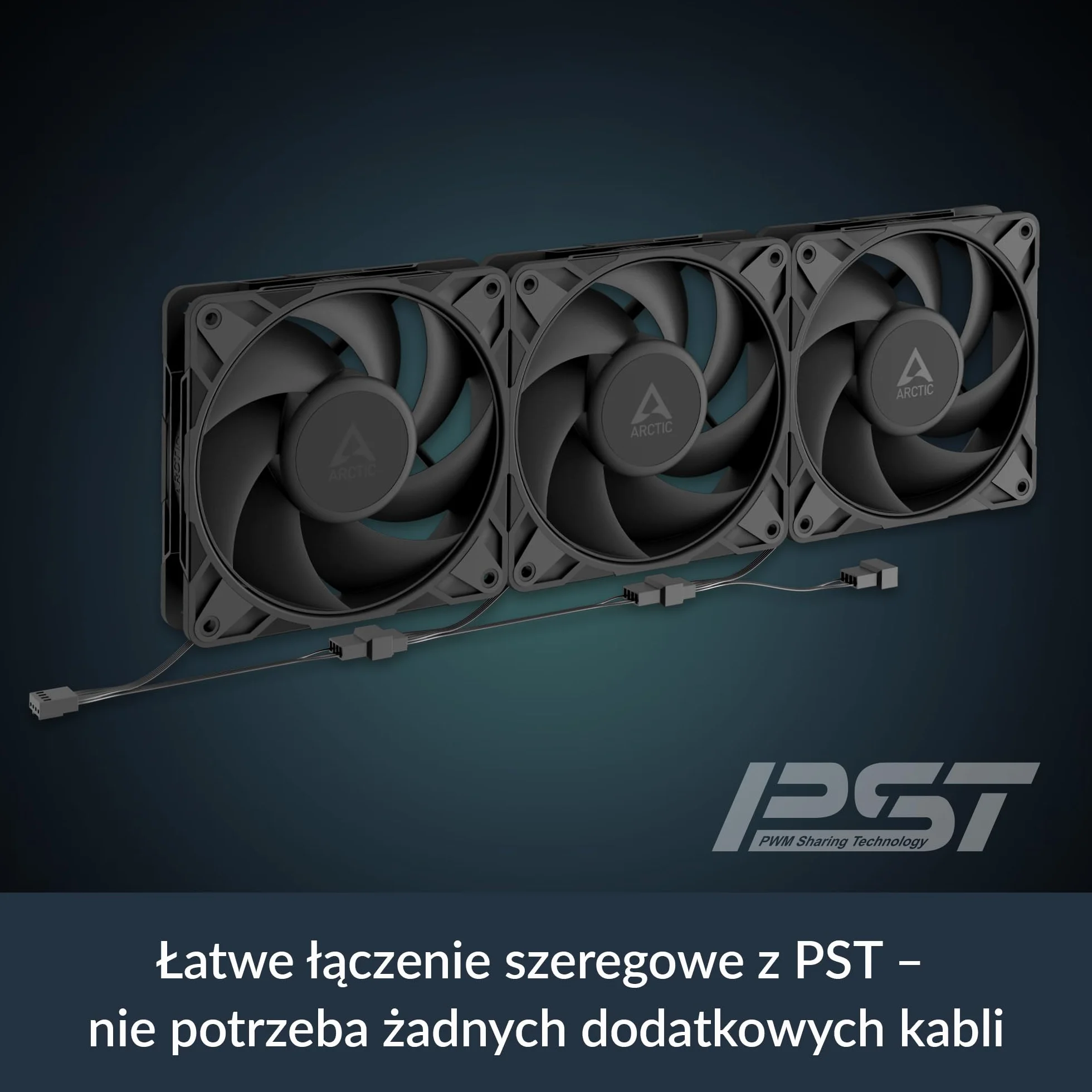 ARCTIC P12 Pro - Mocny Wentylator Premium, Wentylator PWM 120 mm, 600-3000 rpm, 0 rpm <5% PWM, łożysko ślizgowe Hydrodynamiczne, 4-Pin - Czarny