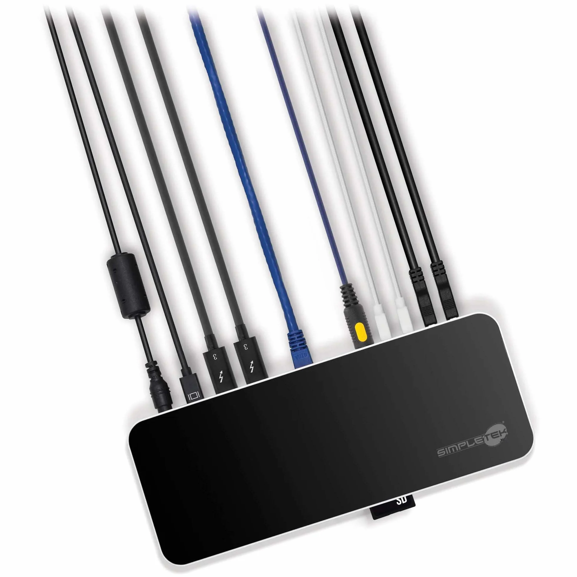 SIMPLETEK - Stacja dokująca Thunderbolt USB-C kompatybilna z MacBook Pro 13" 14" 15" 2018 2019 M1 M2 M3 M4, kompatybilna z HP Spectre (odnowiona)