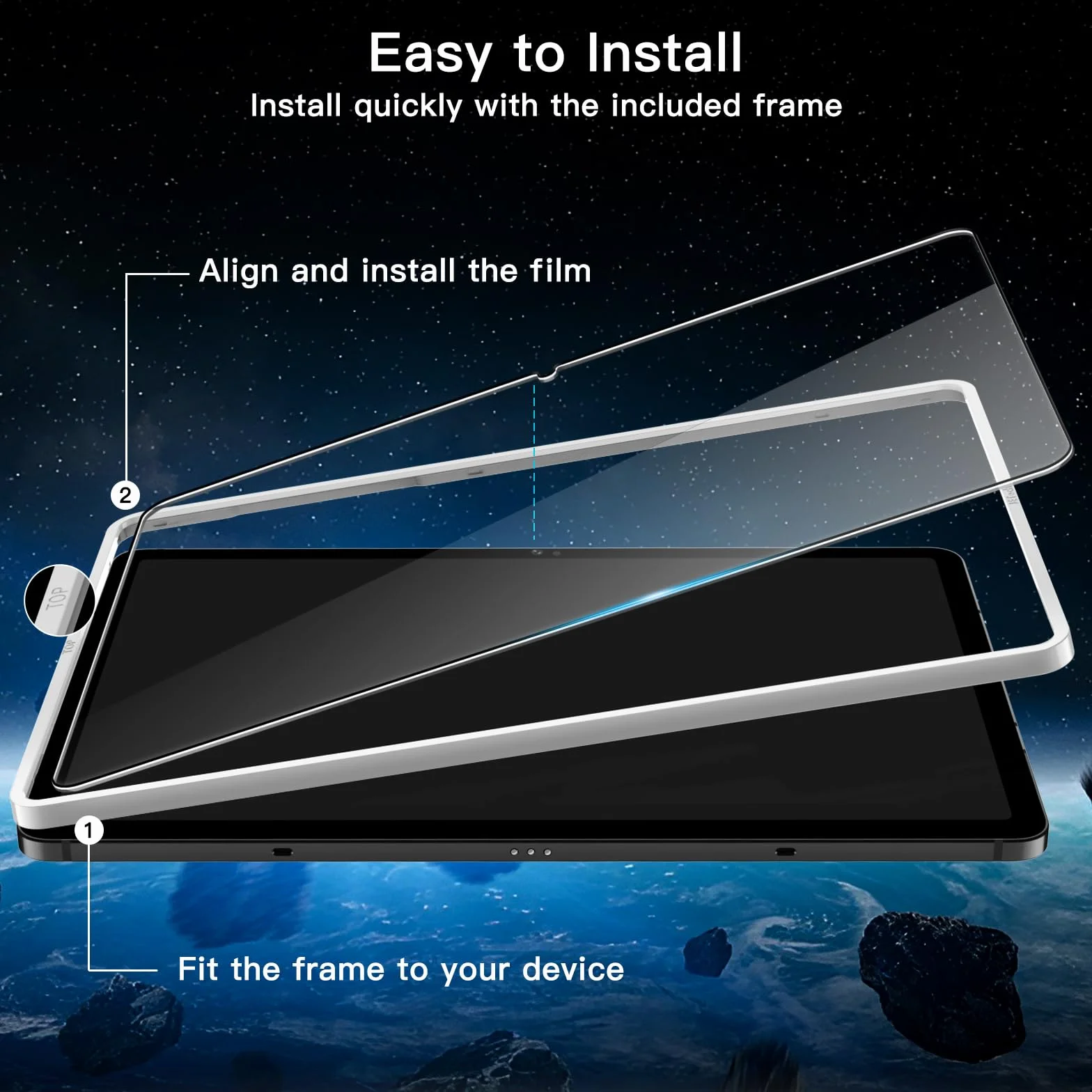 JETech Ochraniacz Ekranu dla Samsung Galaxy Tab S9 11 Cala i Galaxy Tab S10 Lite / S10 FE / S9 FE 10,9 Cala, z Narzędzie Łatwej Instalacji, Folia ze Szkła Hartowanego, HD Wyczyść, 2 Sztuki