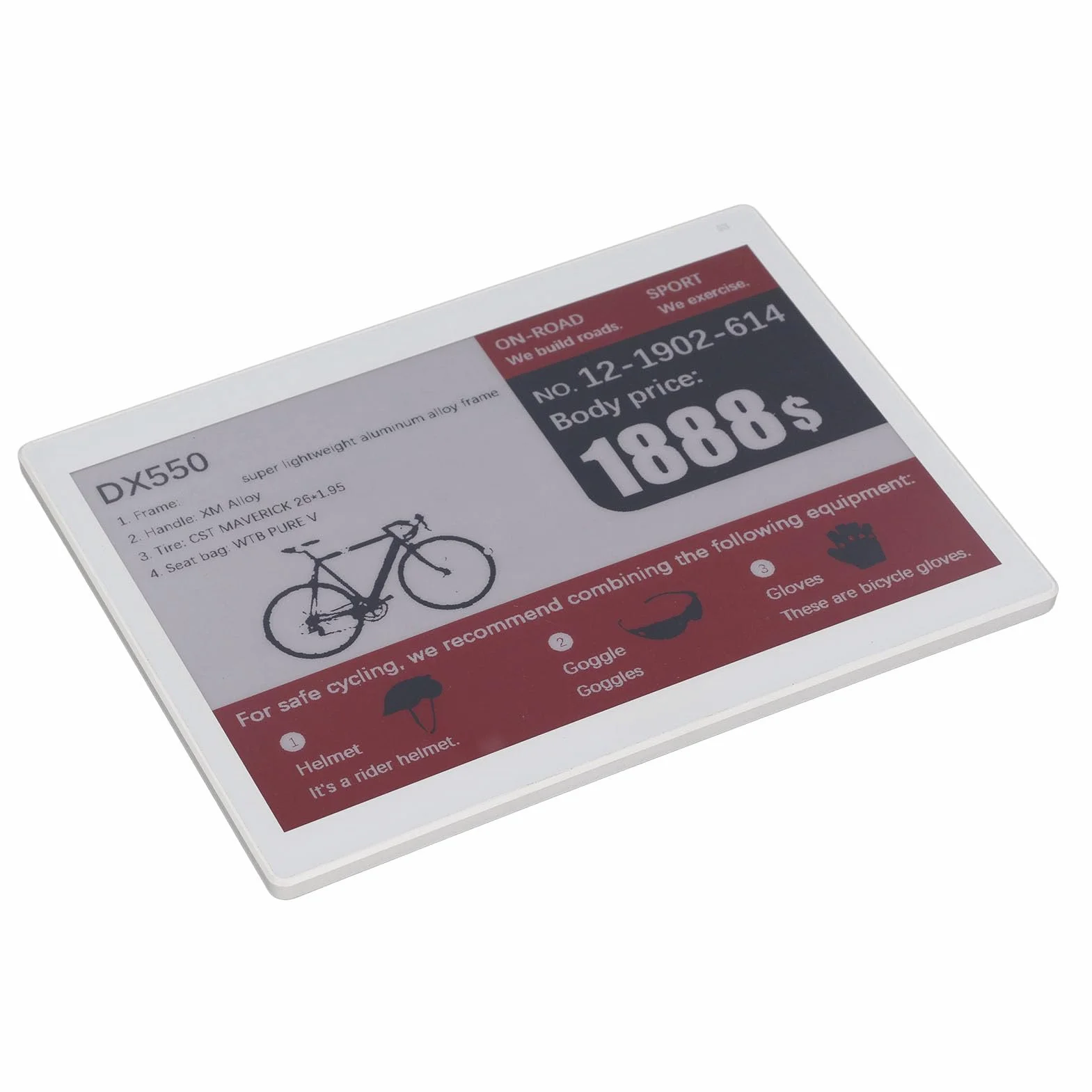 Wyświetlacz E-papier o Przekątnej 10,2 Cala, Edytowalna Cyfrowa Etykieta z ceną, Akumulator 4000 MAh, Ekran E Ink do Wizytówek, Znak Stołu Konferencyjnego, Dekoracja Wnętrz