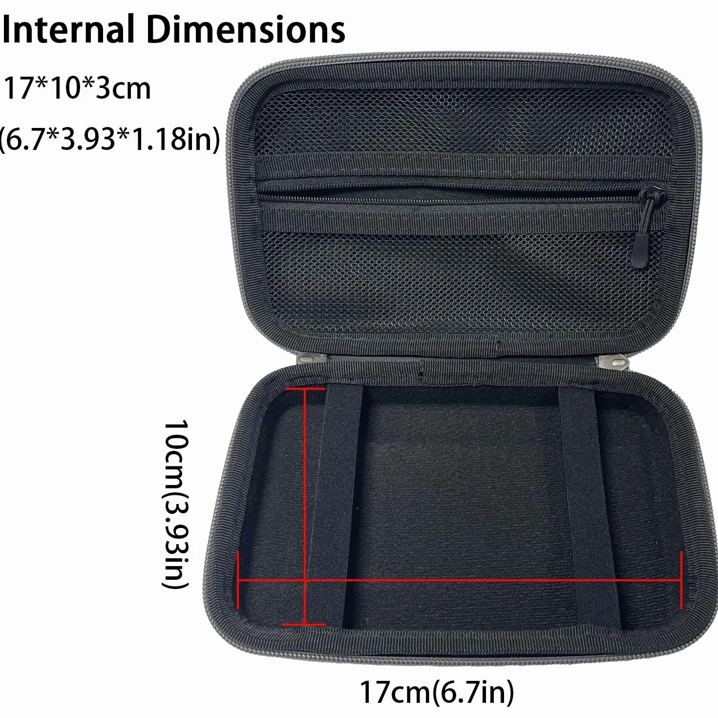 TRIPHKAR Twarde EVA Torba Ochronna Etui na Game Boy , 3DS XL, 3DS LL Konsolę, Dysk Twardy 3,5" , Power Bank, Kable i Akcesoria(Tylko Torba)