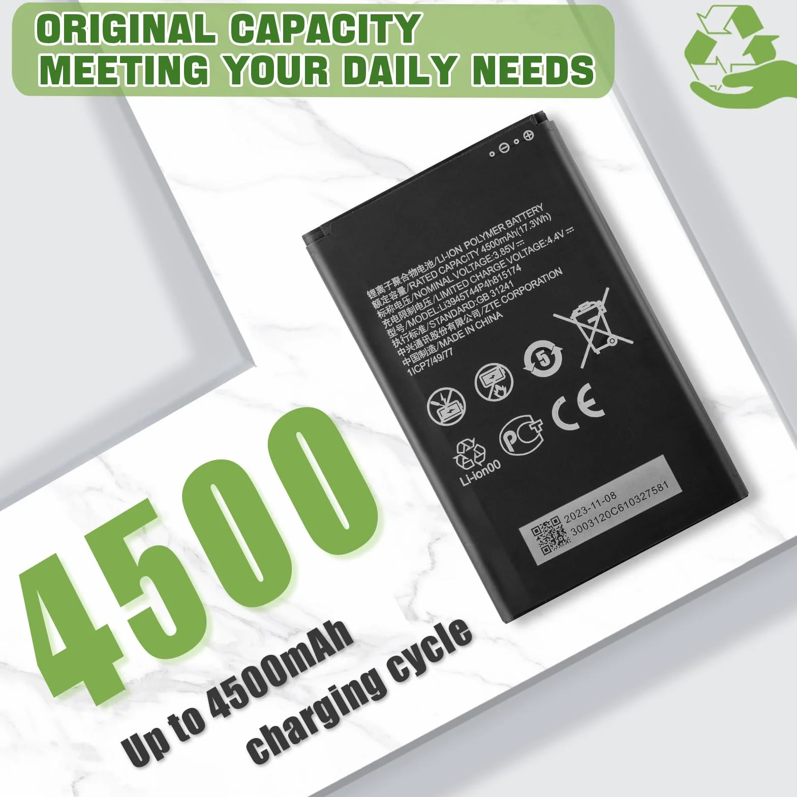 Akumulator zastępczy Li3945T44P4h815174 kompatybilny z MU5001 5G Telstra Portable WiFi Router bateria zamienna z zestawem narzędzi naprawczych