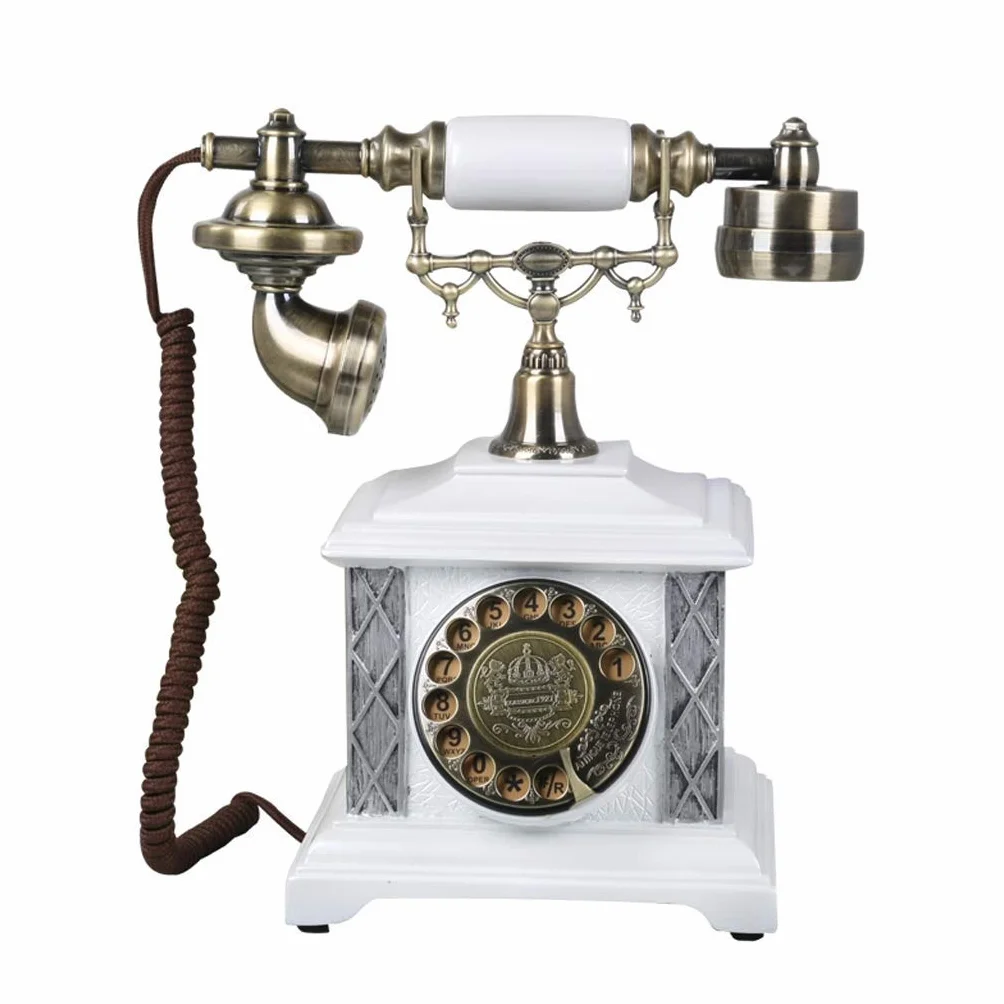 Antyczny telefon - Telefon obrotowy - Telefon retro na kablu - Telefony dekoracyjne vintage