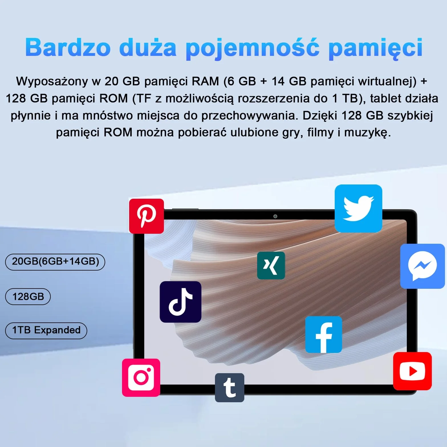 2025 10-calowy tablet z systemem Android 14, 20 GB pamięci RAM + 128 GB pamięci ROM, 8-rdzeniowy procesor 2,0 GHz, WiFi 6, Widevine L1, tablet dotykowy z etui|klawiatura|mysz