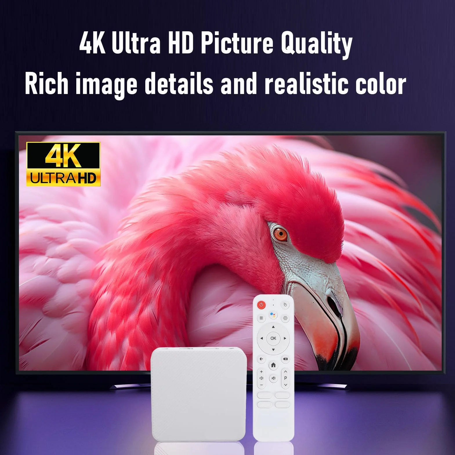 Sxhlseller TV Box 16 GB, Urządzenie do Transmisji Strumieniowej 4K Ultra HD z Czterordzeniowym Procesorem, Wi-Fi 6 Bluetooth 5.0, Obsługa Systemu 14.0, do Domowej Rozrywki i Multimediów