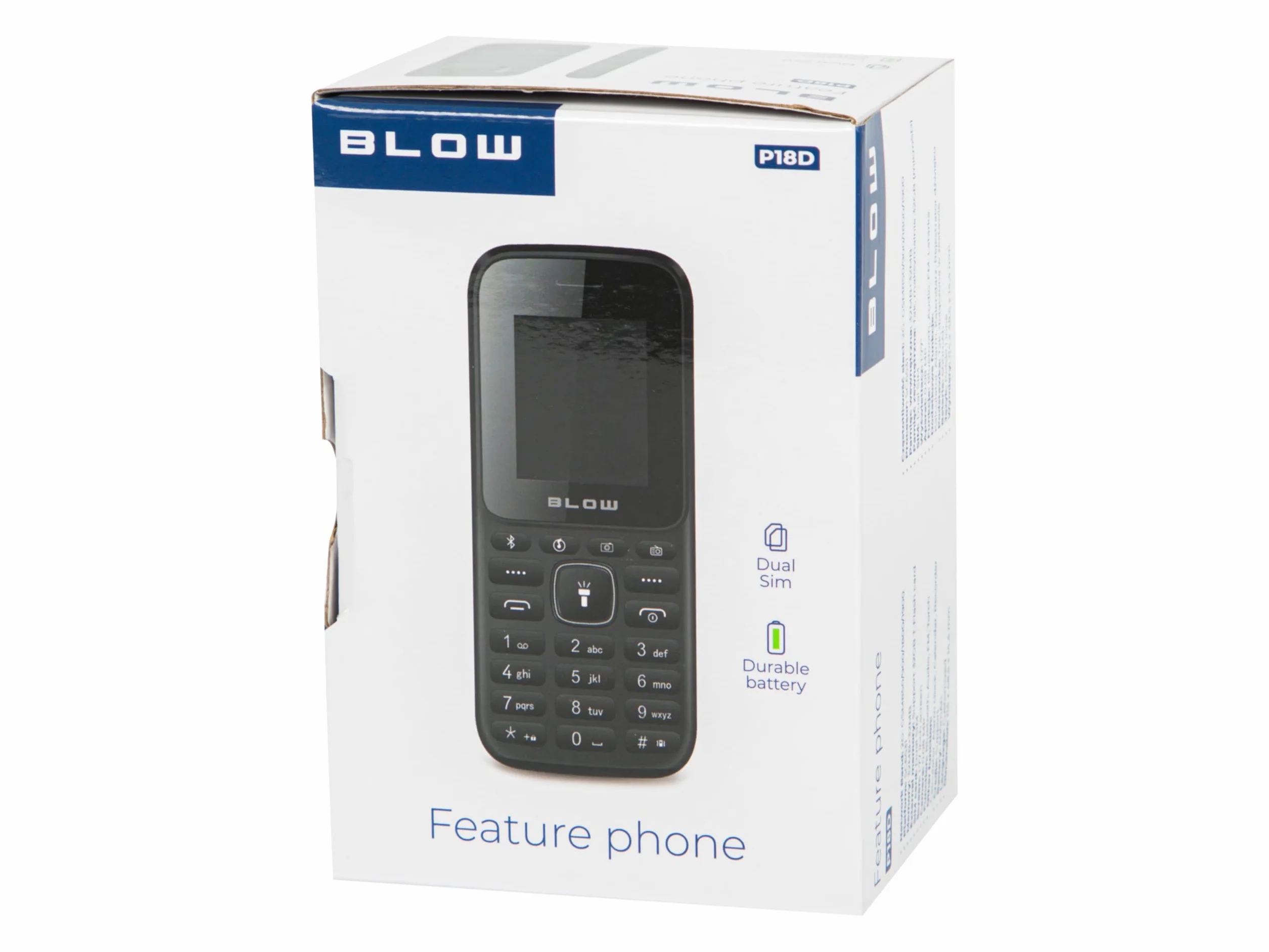BLOW TELEFON DLA SENIORA GŁOŚNY PROSTY APARAT LATARKA RADIO DUAL SIM BLUETOOTH