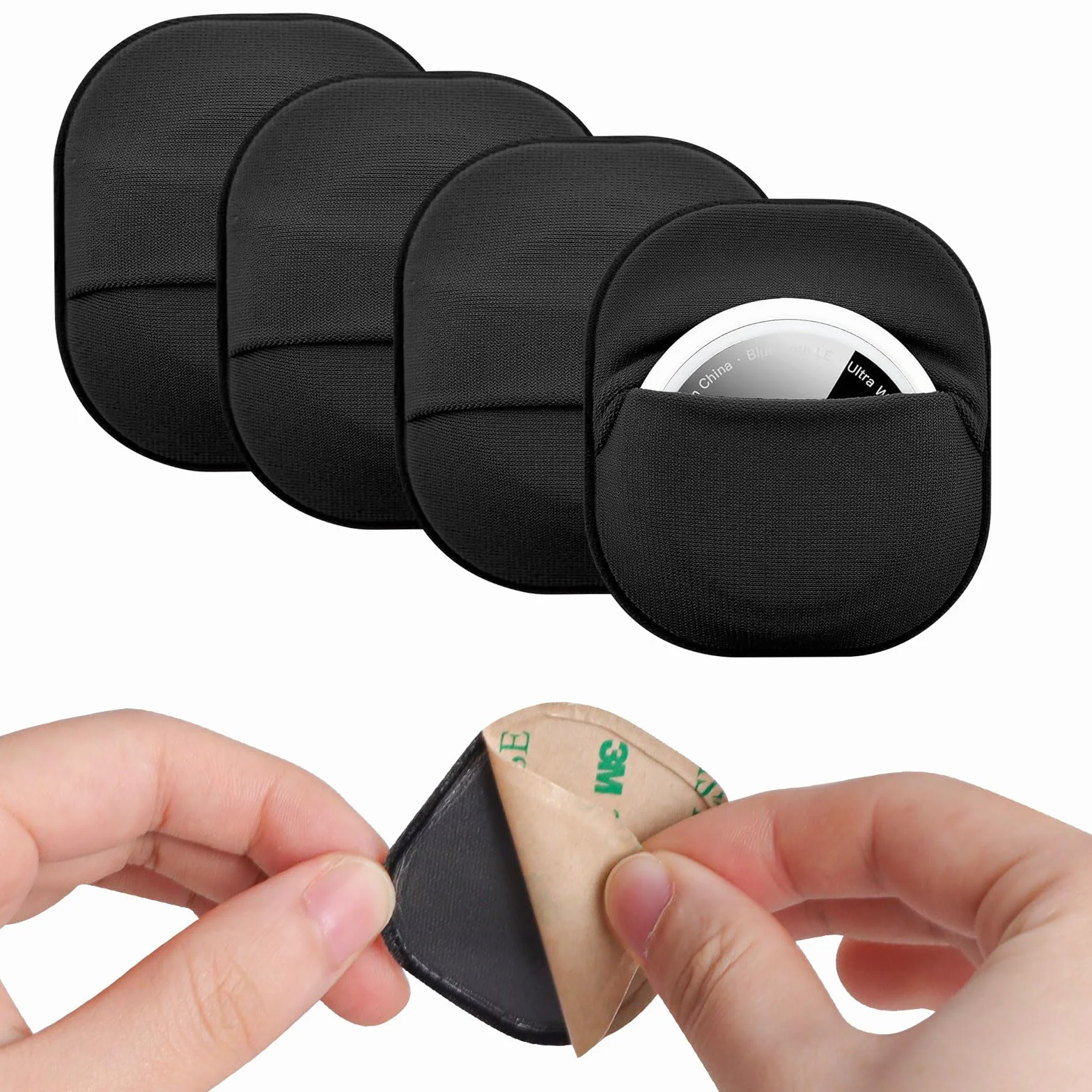 Etui do Apple Airtag, kompatybilne z Air Tag Tracker, z klejem 3M, 4 sztuki