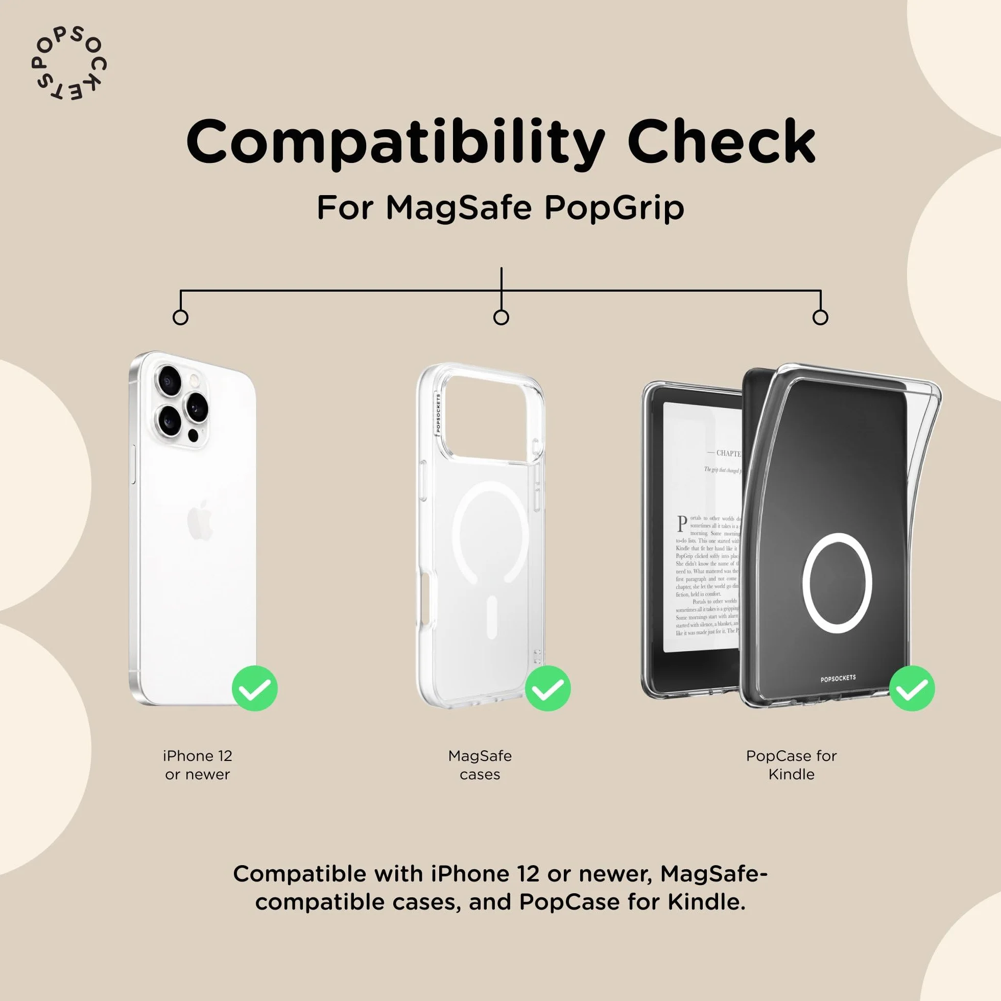 PopSockets uchwyt do telefonu MagSafe z podstawką, stojakiem magnetycznym, wymiennym blatem, bezpiecznym uchwytem do etui iPhone MagSafe, Phone & Tablet Grip - Enamel Astro