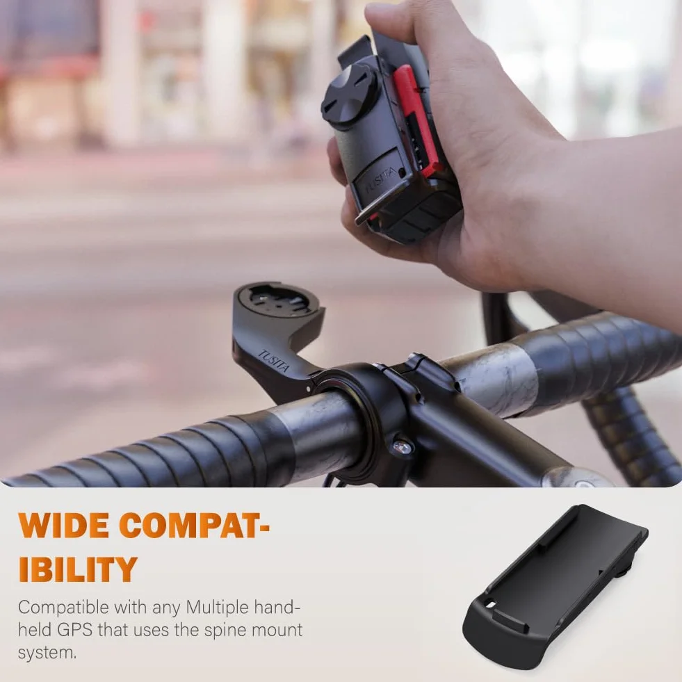 TUSITA Uchwyt Adapter Rowerowy Kompatybilny z Garmin Handheld GPS, Klips Ćwierć Obrotu