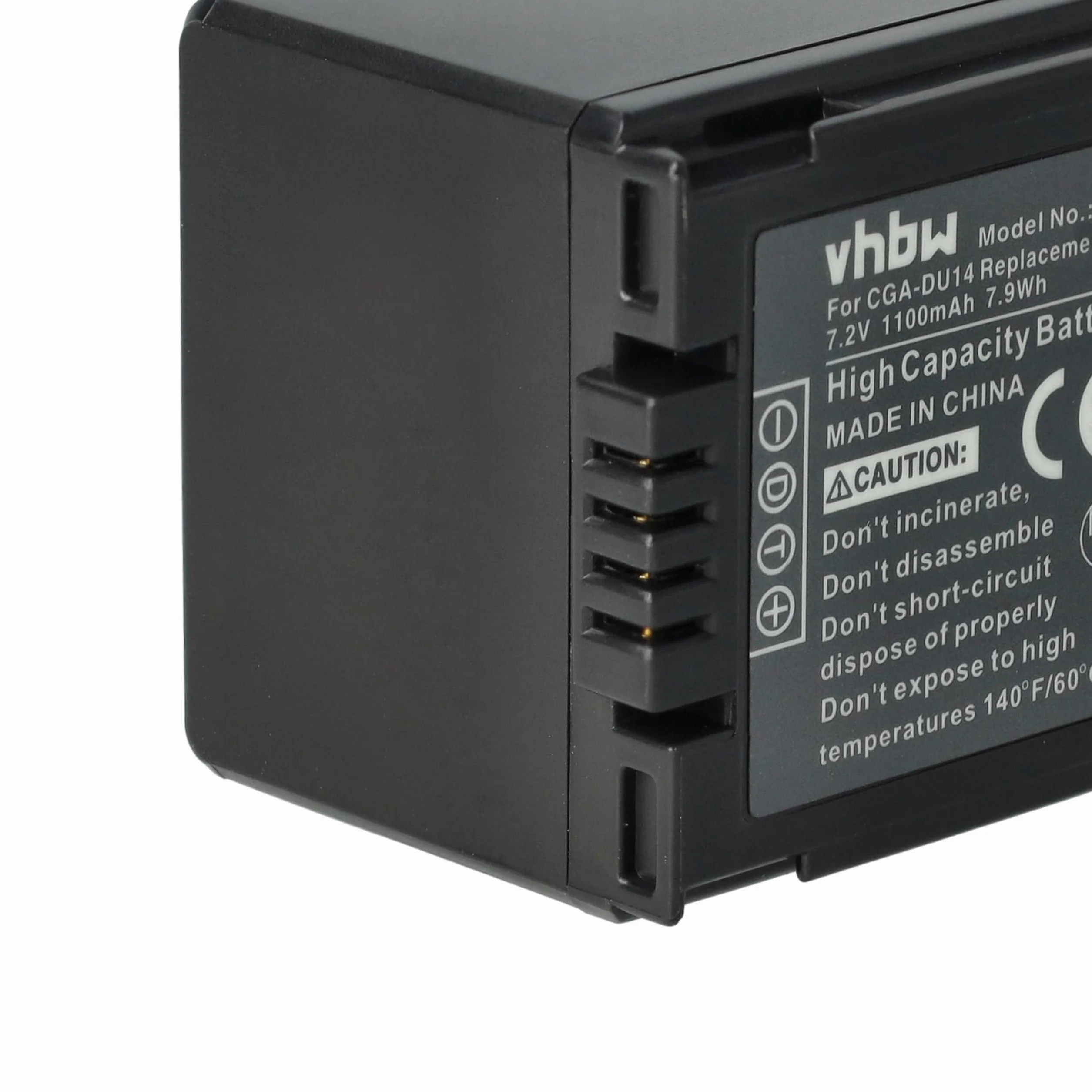 Bateria LI-ION 1100mAh (7,2V) kompatybilna z PANASONIC zastępuje CGA-DU07 / CGA-DU14 / CGA-DU21 / CGR-DU06 / VW-VB070 / VW-VBD140 / VW-VBD210