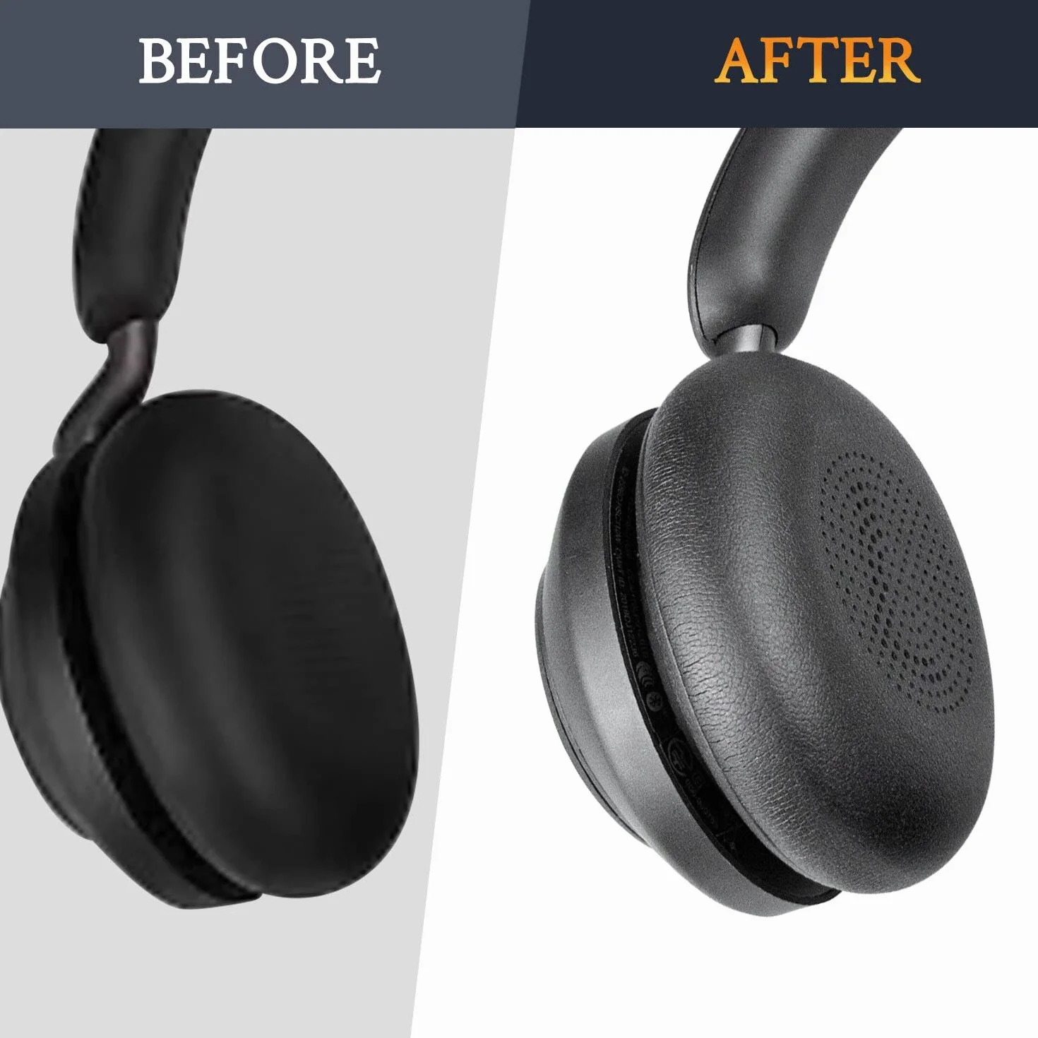 SOULWIT miękki skóry proteinowej wymienne poduszki nausznik do Jabra Evolve2 65 (65MS 65UC USB)/Evolve2 40 (40UC 40MS USB)/Elite 45h On-Ear Wireless Zestaw słuchawkowy