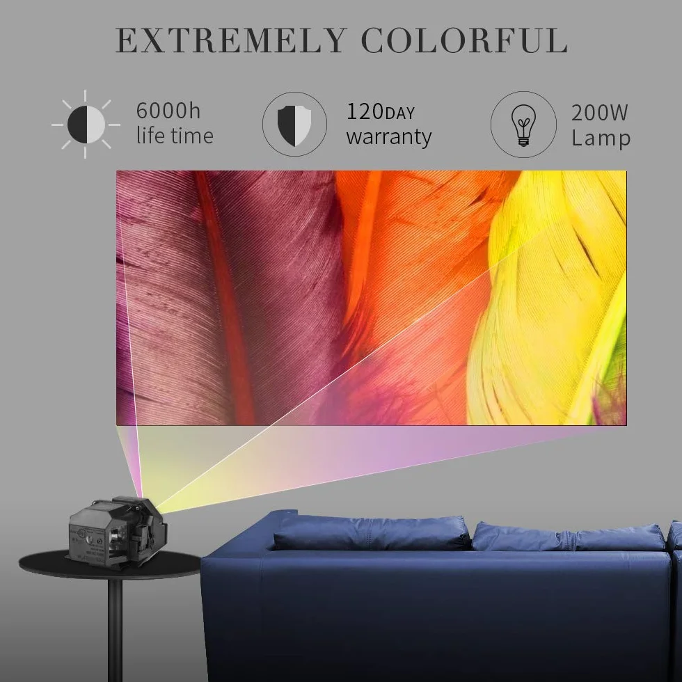 V13H010L96 Zapasowa lampa do projektora kompatybilna z Epson ELPLP96 EB-108 EB-2042 EB-970W EB-990U EB-990U EB-S39 EB-S41 EB-U05 W05 W39 W42 EH-TW56 00 TW: 650 EX-X41 VS92