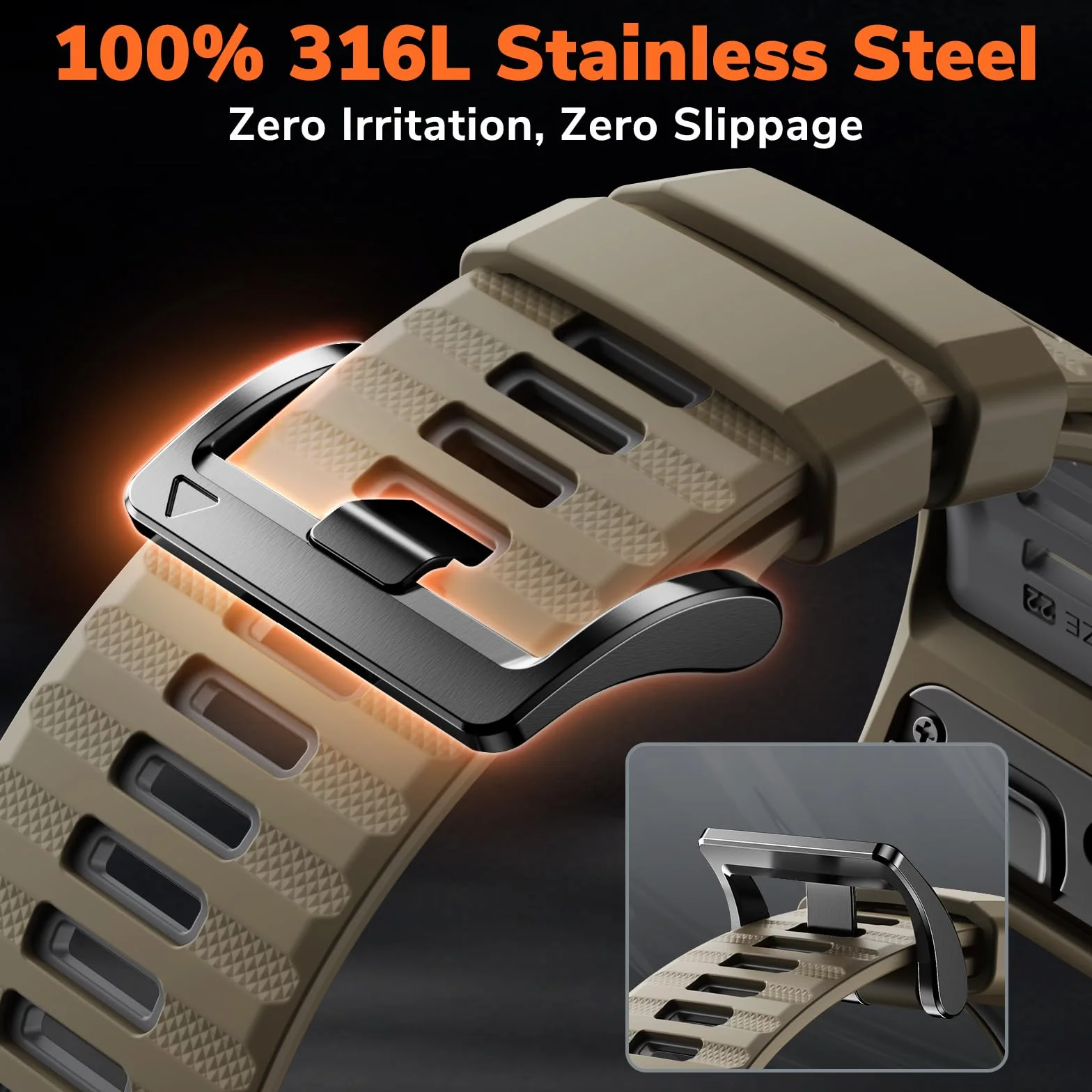 Wygodny i wodoodporny silikonowy pasek kompatybilny z Garmin Quickfit 22 mm/26 mm