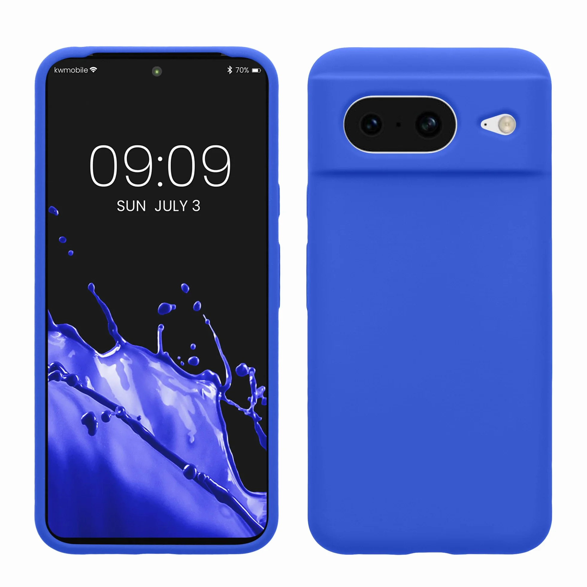 kwmobile Etui do Google Pixel 8 Silikonowe Niebieski Bezprzewodowe Ładowanie