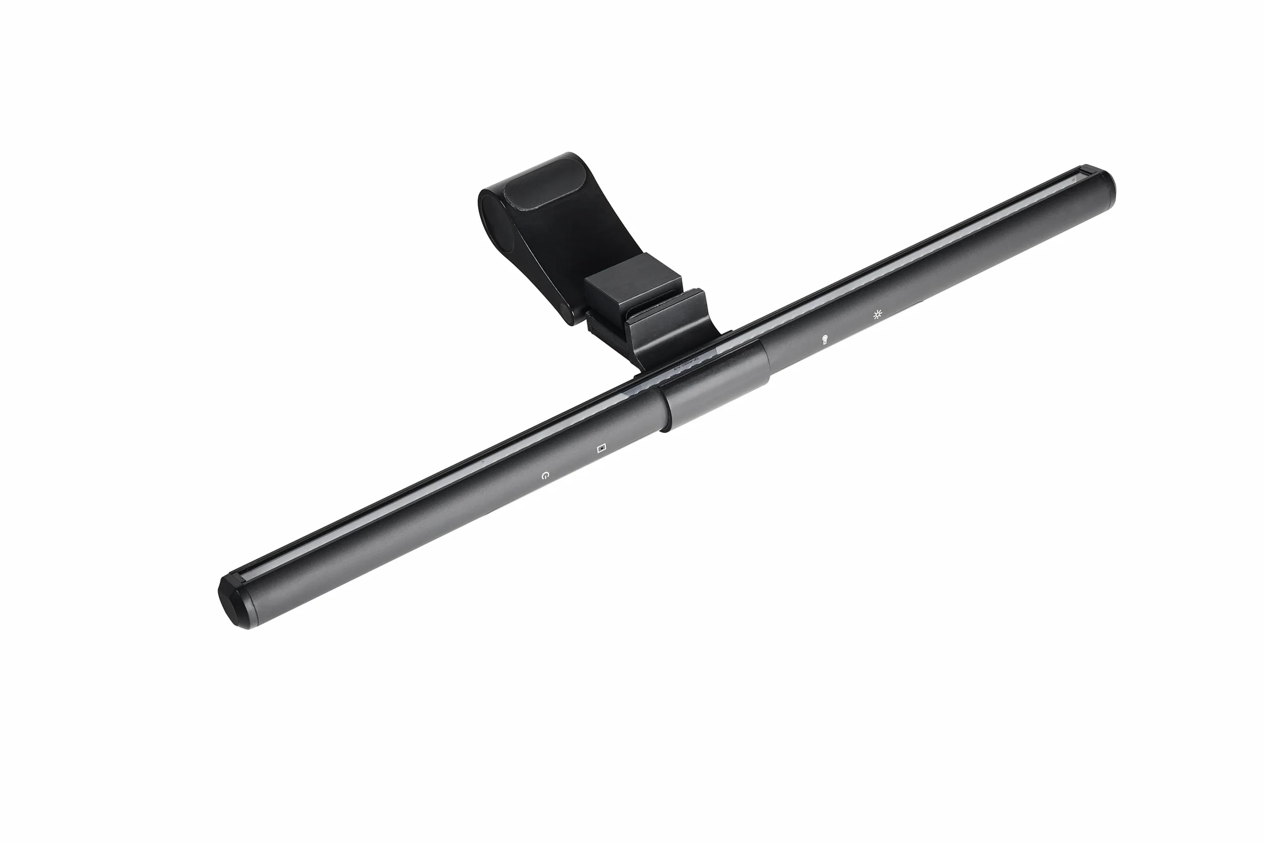 Alco-Albert - lampa LED do monitora z zaciskiem 40 cm, czarna | Wykonana z aluminium, z portem USB, funkcją ściemniania i czujnikiem światła