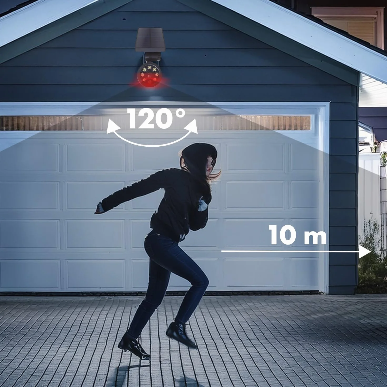 Maclean SOL1801S Solarna Migająca Dioda Czujnik Ruchu LED