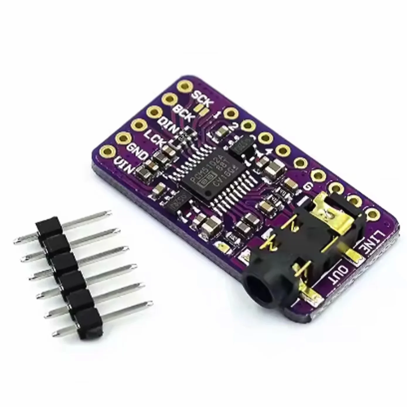 3 sztuki PCM5102 I2S IIS Lossless Digital Audio DAC dekoder moduły, PCM5102 I2S IIS Interfejs Player Board PHAT format z gniazdem 3,5 mm do Arduino