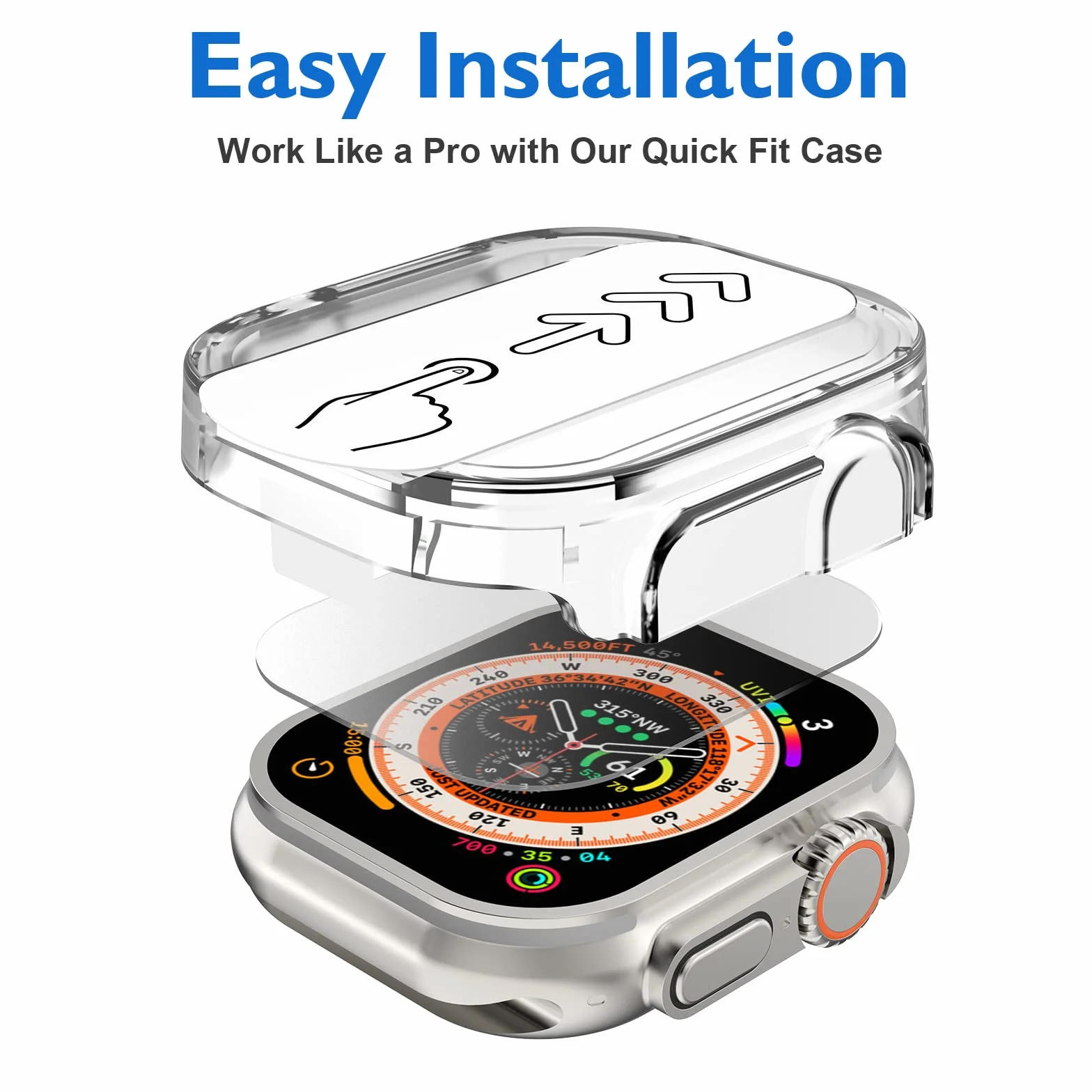 Mothca [2 Sztuki] Ochraniacz Ekranu dla Apple Watch Ultra Matowe Szkło Hartowane Antyrefleksyjny Przezroczysta Folia
