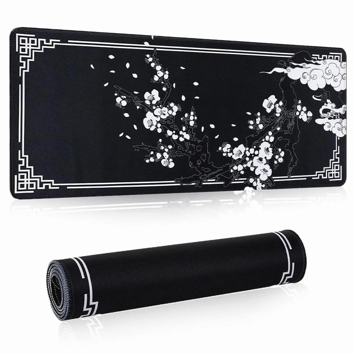 Japońska podkładka pod mysz do gier XXL 800 x 300 mm | Mousepad Japan, duża podkładka pod mysz, poprawia precyzję i prędkość, z wodoodporną i antypoślizgową podstawą