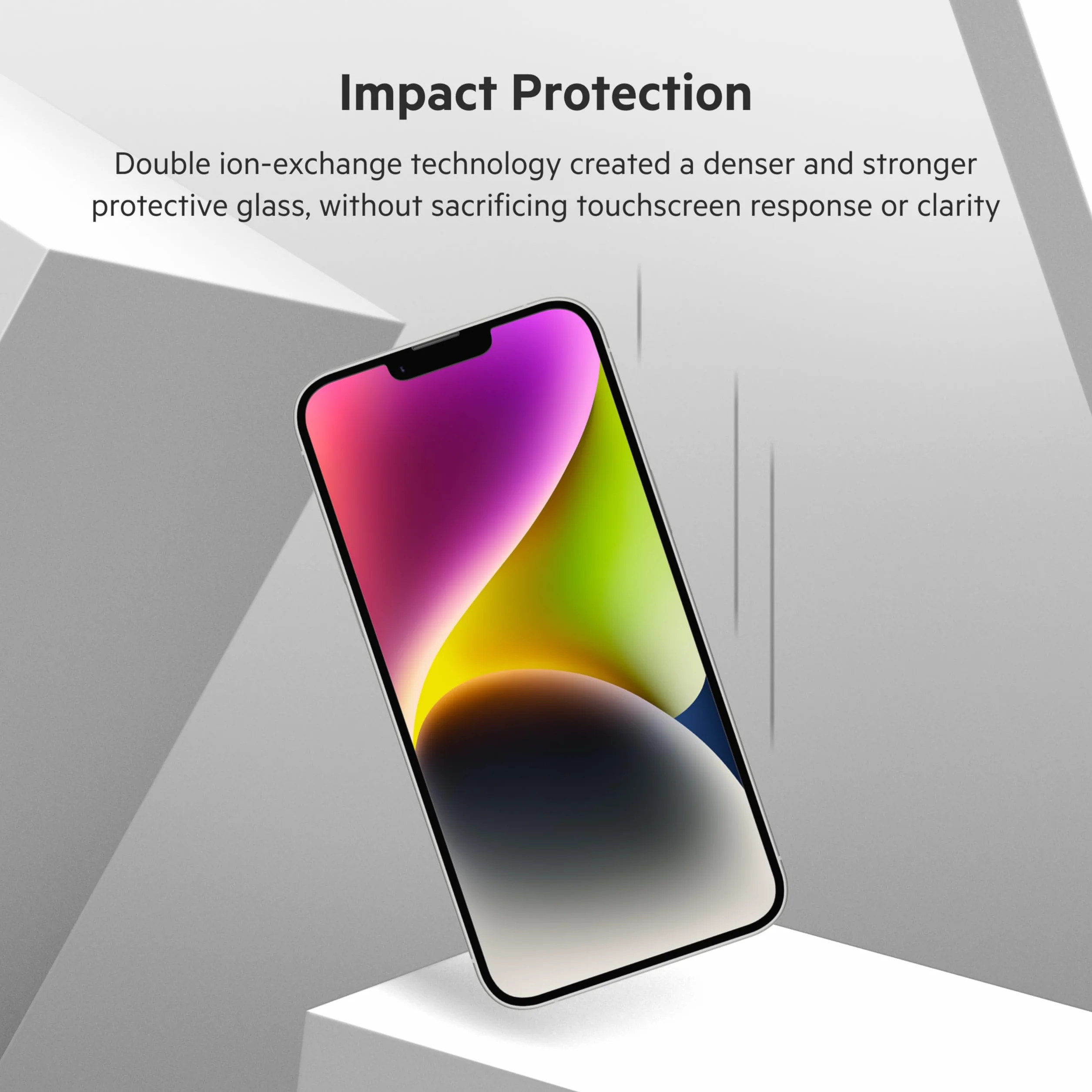 Belkin iPhone 13 Pro Max folia ochronna na ekran UltraGlass, antybakteryjna, łatwa aplikacja bez pęcherzyków powietrza z dołączoną tacą pomocniczą