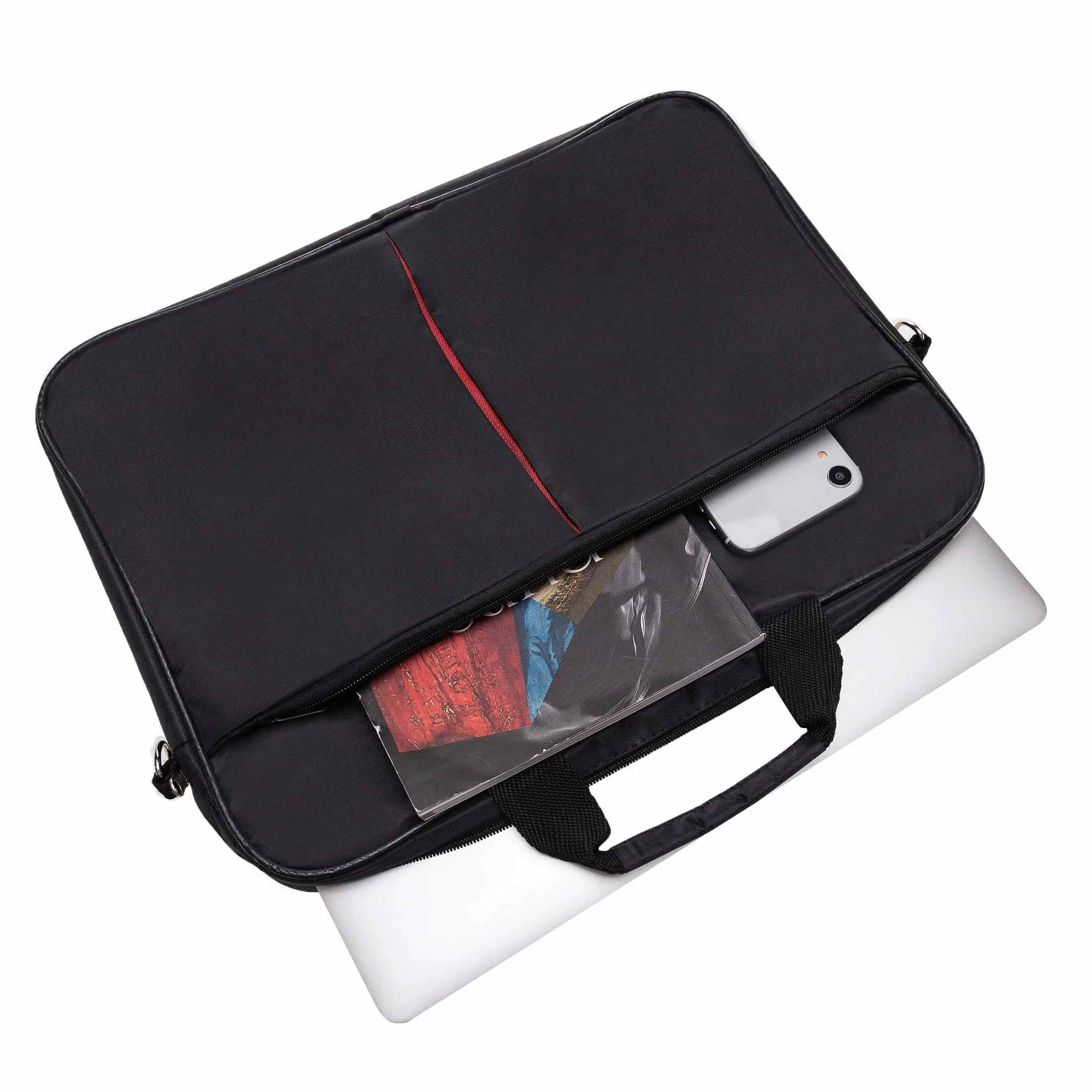 PLM bardzo cienkie etui na laptopa 38.1 cm torba A1 wysokiej jakości wodoodporny materiał etui Drexel 38.1 cm, Czarny