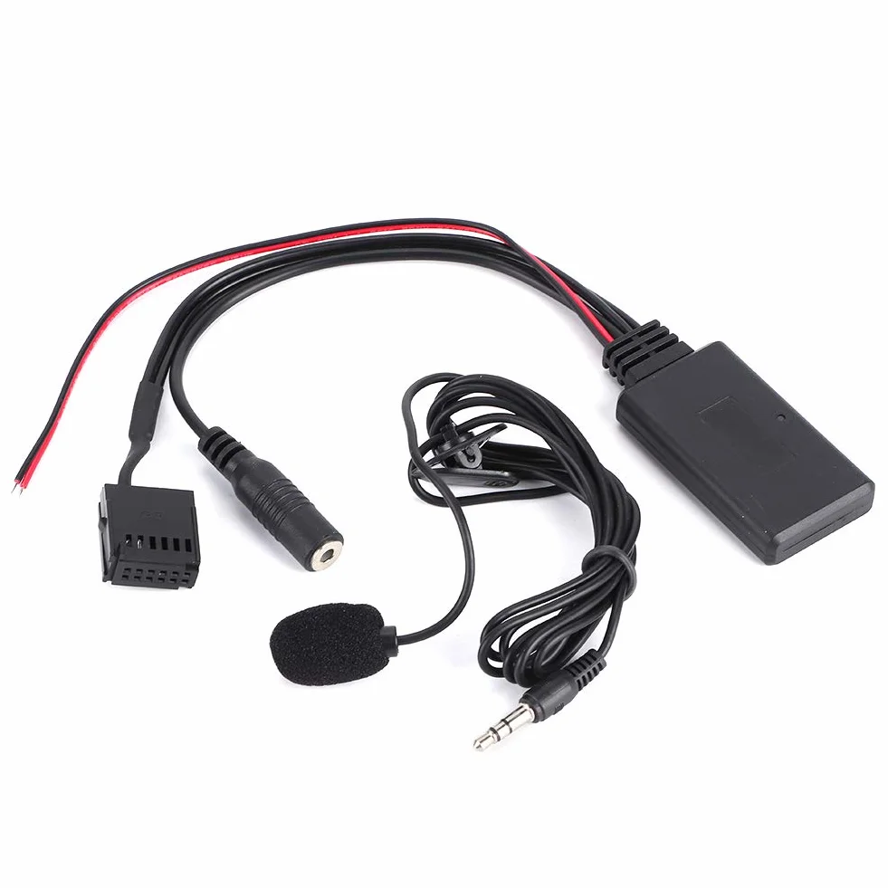KIMISS Adapter Bluetooth Samochodowy z Mikrofonem, Zestaw Głośnomówiący AUX-IN, Pasuje Do Focus 6000CD+, Przewód