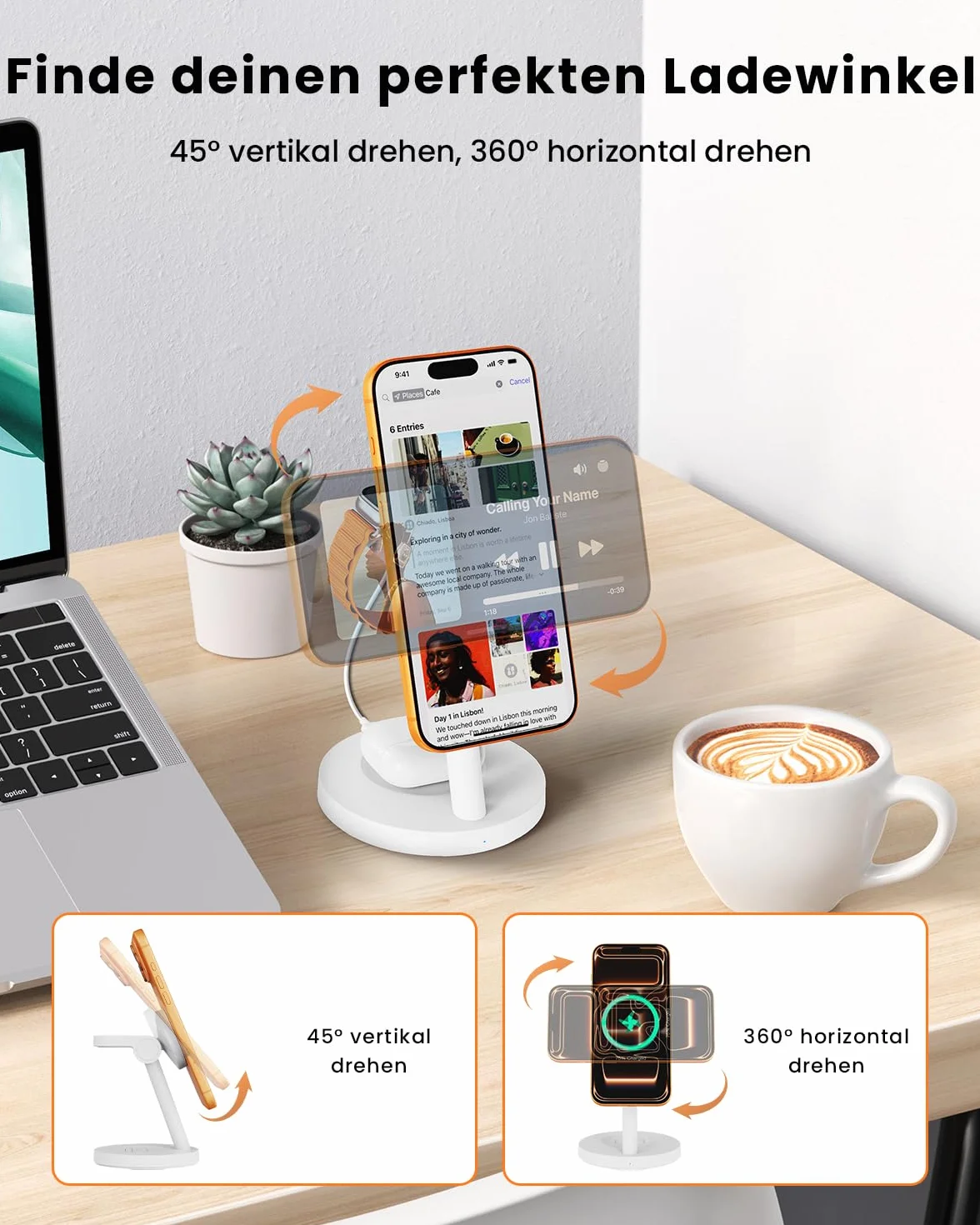 Qi2.2 bezprzewodowa ładowarka 25 W do Samsunga – JoyGeek 4 w 1 magnetyczna stacja szybkiego ładowania do Galaxy S26/S25 Ultra/Z Fold Flip7, Watch 8 Ultra/7/6/5 & Buds 4/3 Pro, łącznie z zasilaczem 45