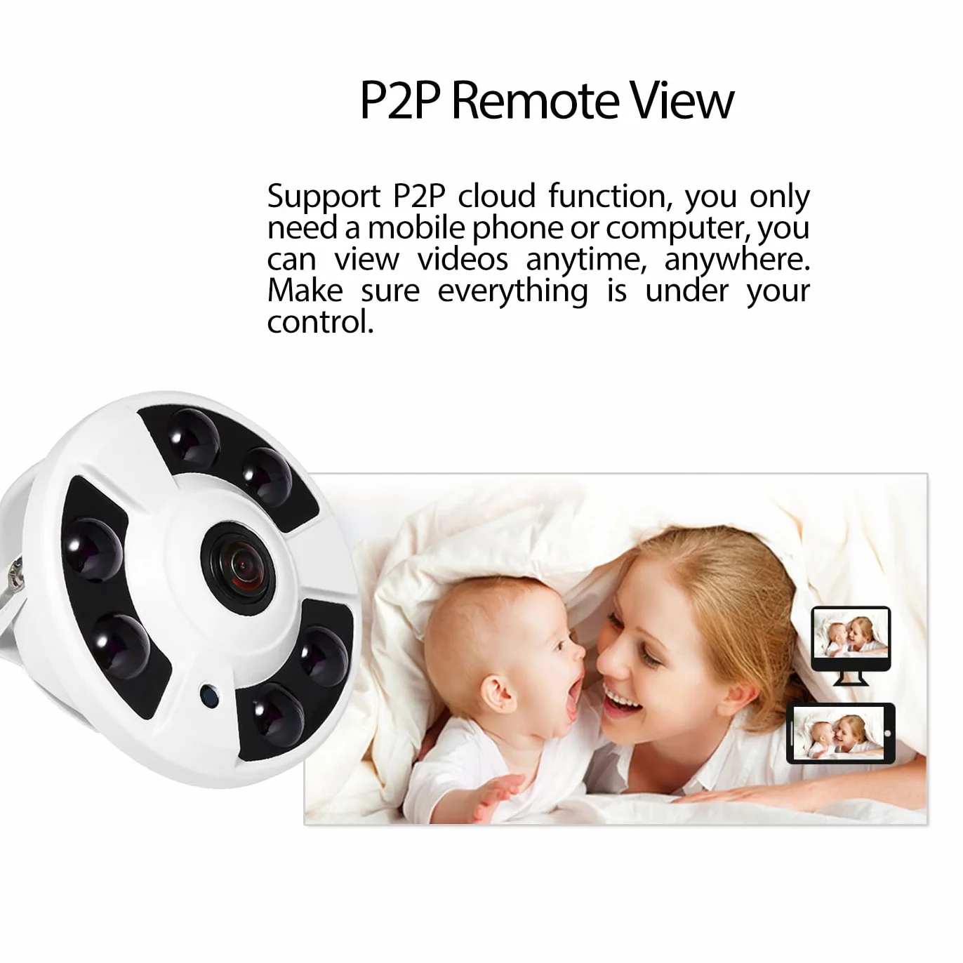 5 MP Fisheye POE kamera IP, HD Indoor CCTV kamera monitorująca 1,7 mm obiektyw 170 stopni kąt widzenia 6 Array LED IR widoczność w nocy P2P H.265 wykrywanie ruchu kamera POE IP (IF02-P-HS biała)