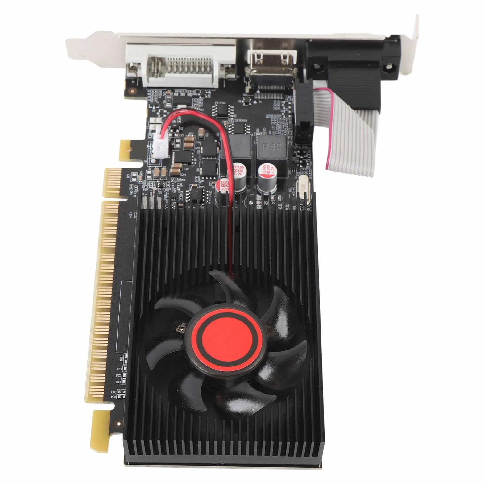 Karta graficzna, 2 GB DDR3 64 bit, obsługa DirectX 10.1, interfejs PCI Express 2.0 16X, HDMI, DVI, VGA, Single Fan, komputerowa karta graficzna do gier roboczych