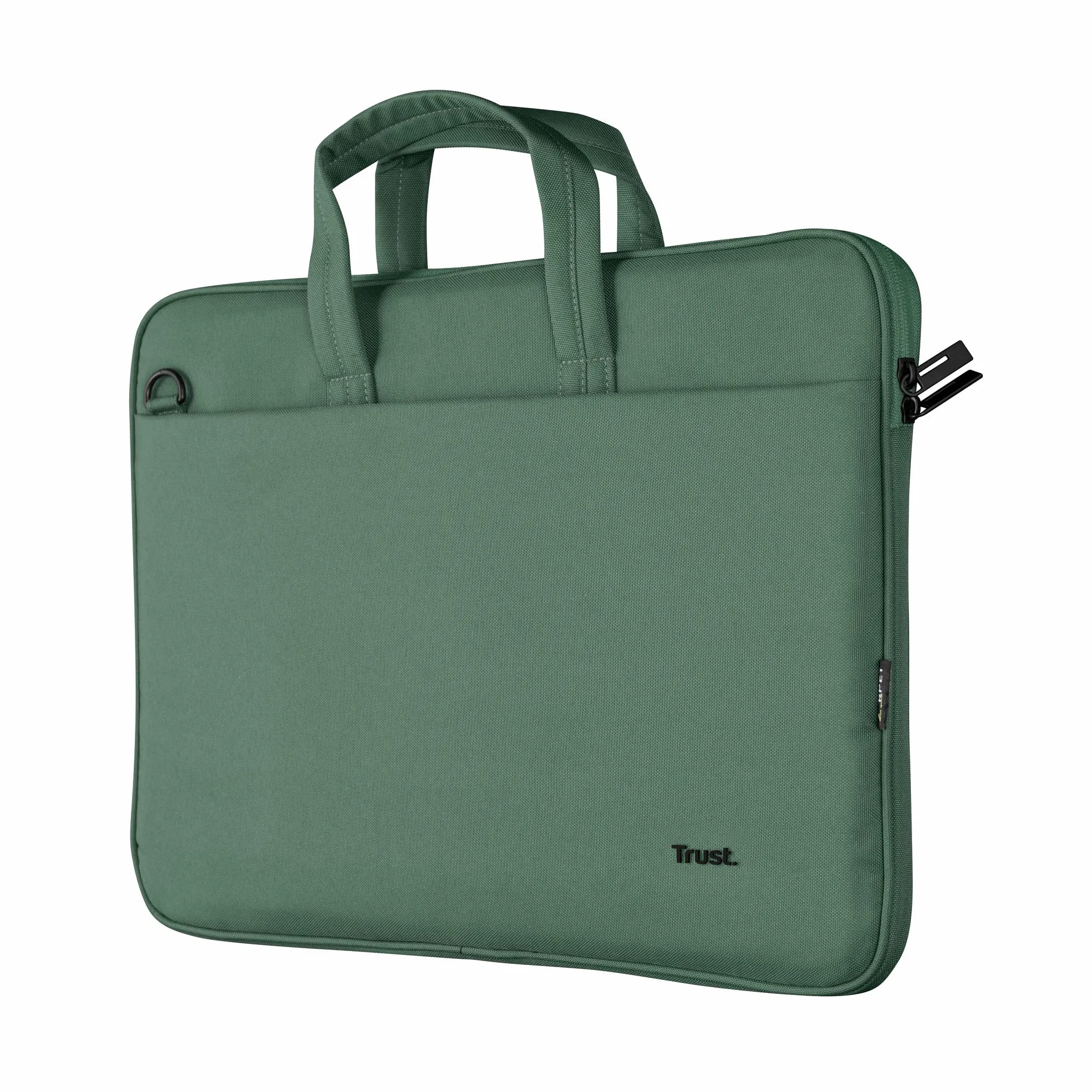 Trust Bologna Zrównoważona smukła torba na laptopa 40.0 cm z paskiem na ramię, ekologiczna torba, plastikowa torba na laptopa z recyklingu, torba robocza RPET, lekka torba do przenoszenia, na podróż,