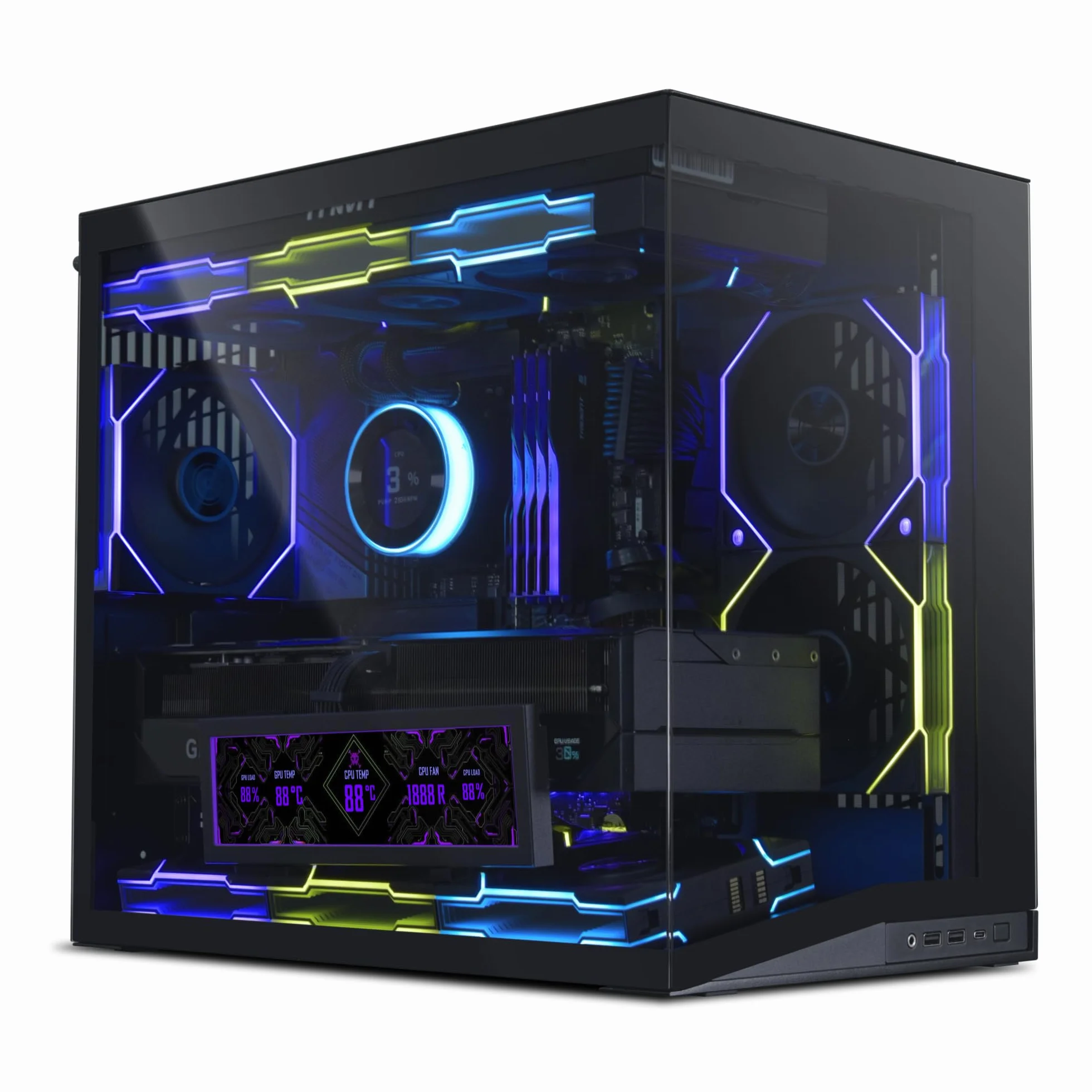 Lian Li Uniwersalny wyświetlacz 22.4 cm do czarnych obudów USB ARGB IPS LCD 1920x480