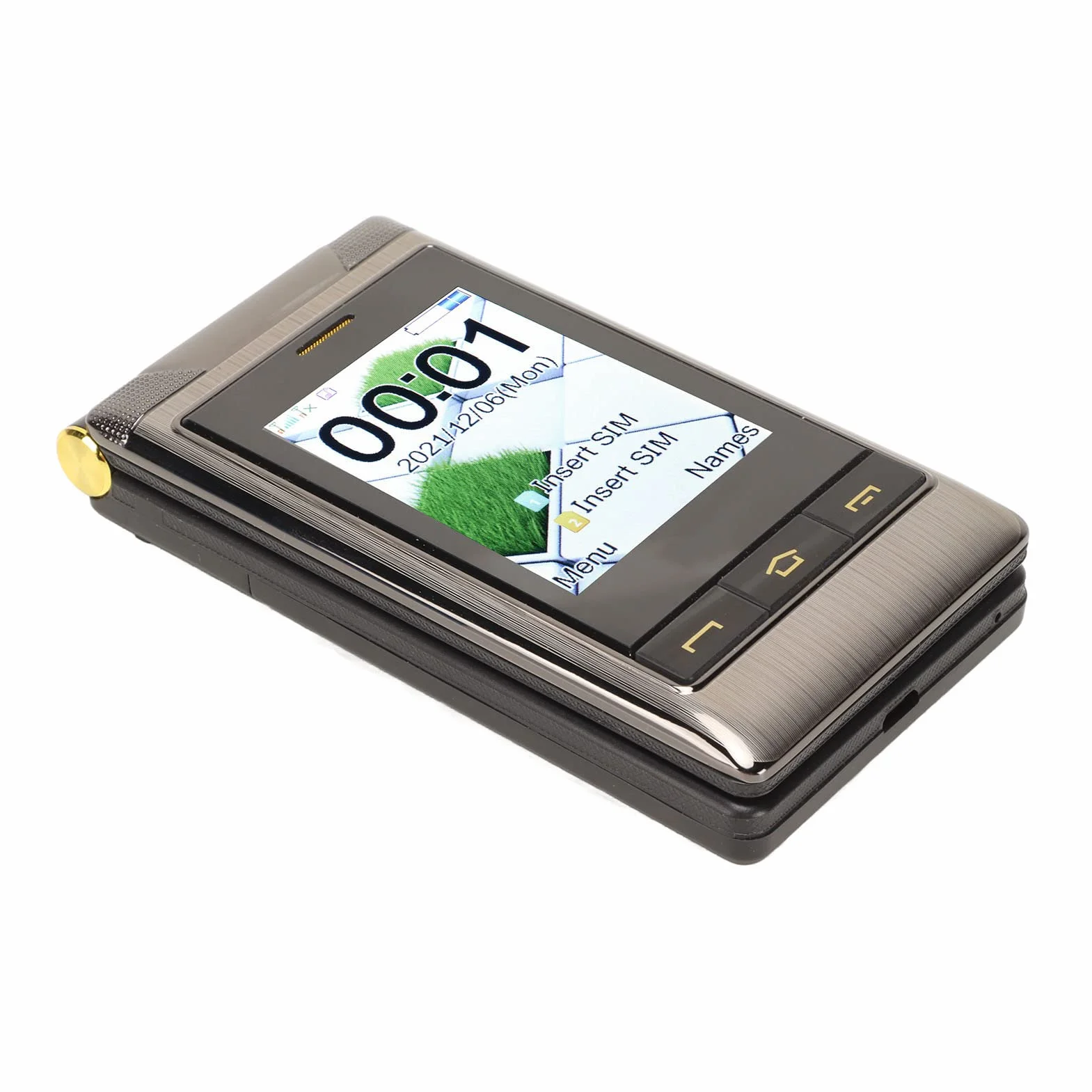 Senior Flip Phone, Duży Przycisk Telefonu Komórkowego Dual Screen Mobile Flip Phone 3.0 Calowy Ekran Dotykowy Pisma Ręcznego, Dual SIM, 5900mAh 1.3 MP