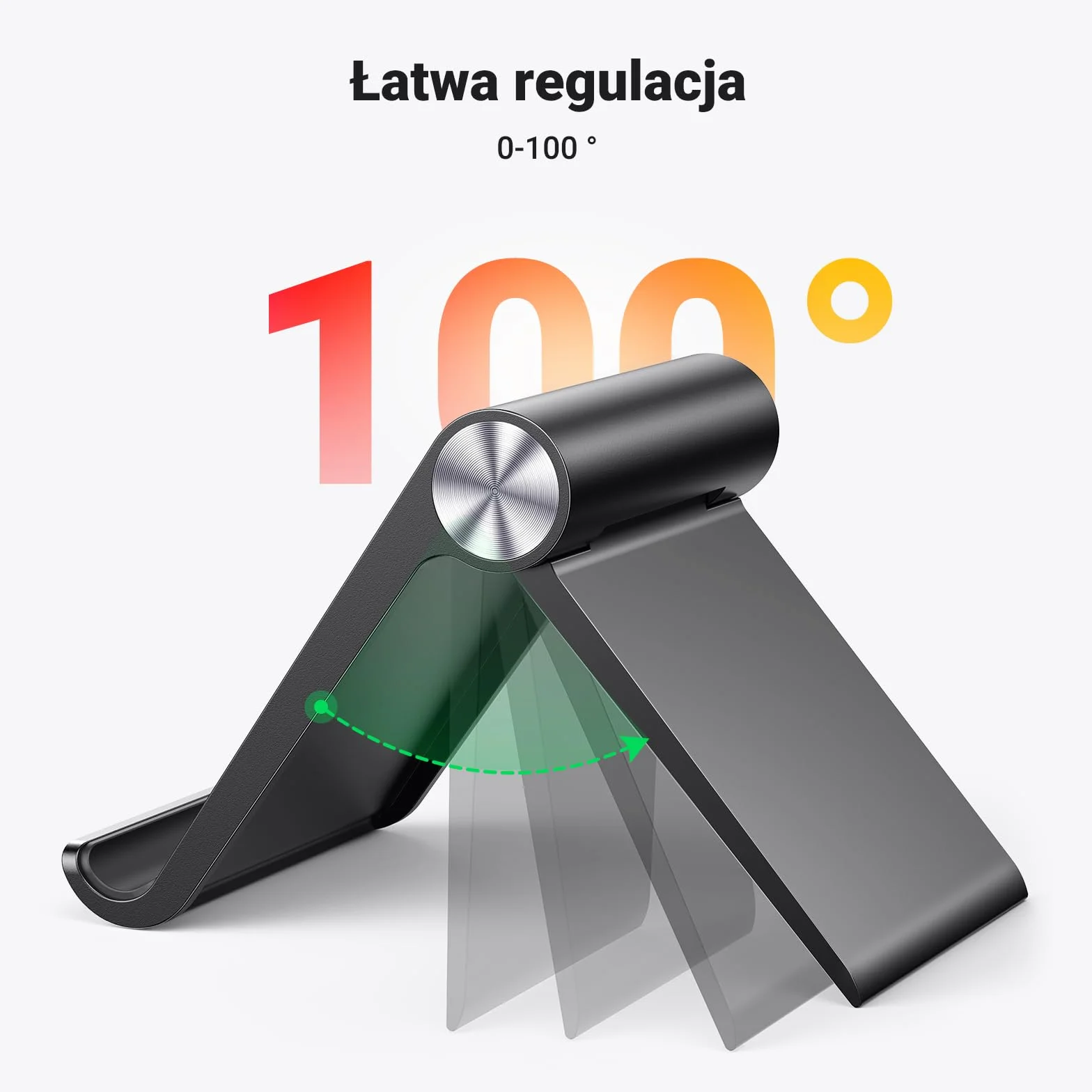 UGREEN Uchwyt na Telefon Regulowany Składany Stojak Czarny