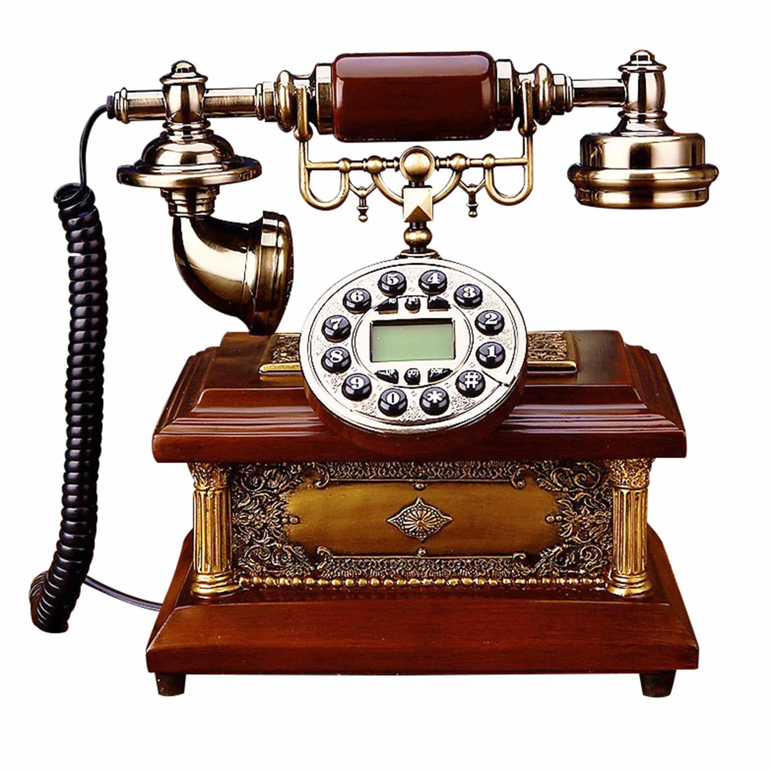 Retro antyczny telefon stacjonarny biurko dekoracyjne telefon vintage telefon przewodowy dom telefon dom telefon biuro bez użycia rąk