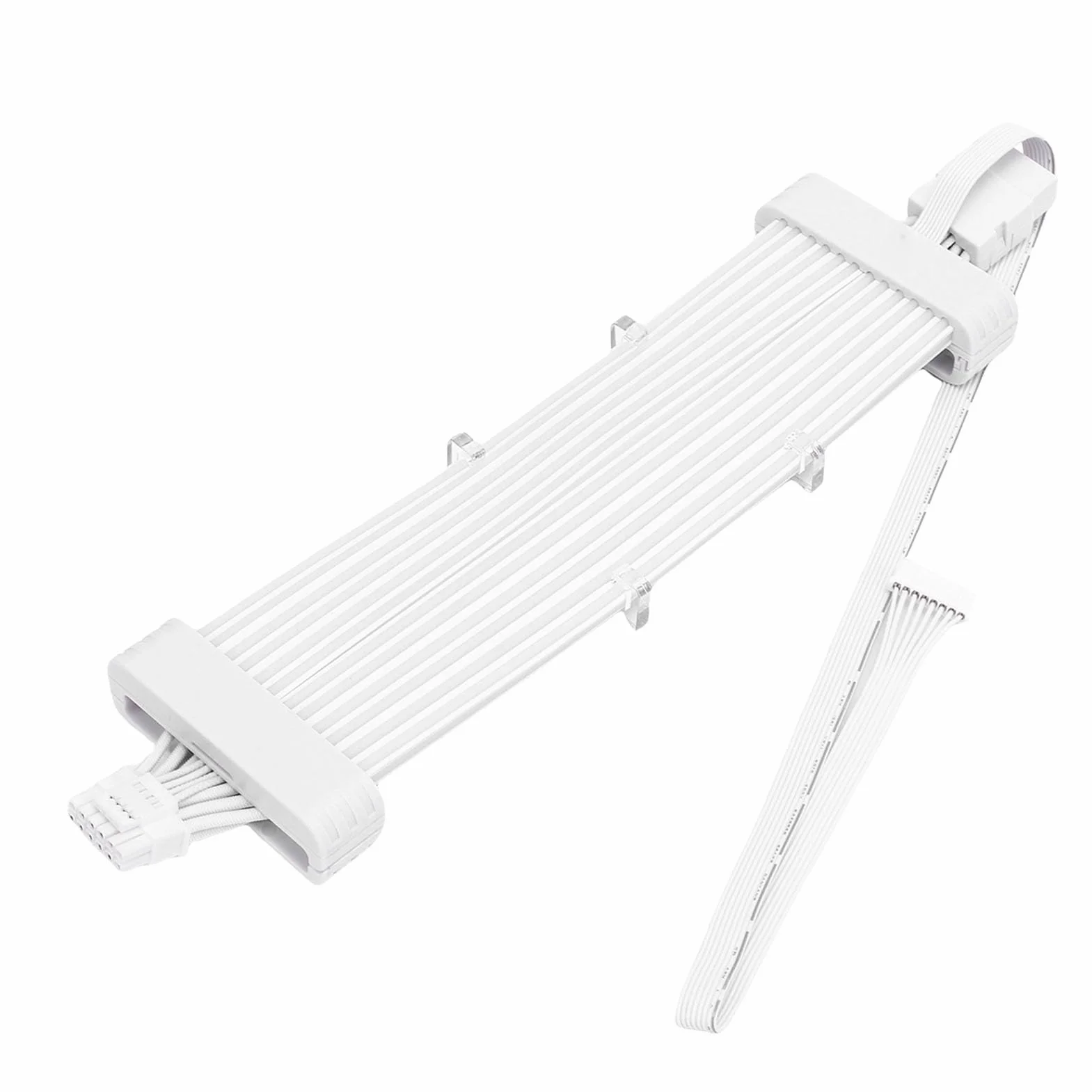 Ejoyous Kabel ARGB PSU Lina Tkana Silikonowo Przedłużacz Zasilacza Komputera Kabel ARGB 5V 120 LED 16-pinowy i 8-pinowy światło Neonowe do Obudowy Komputera Modowanie Konfiguracji Gier (Kontroler