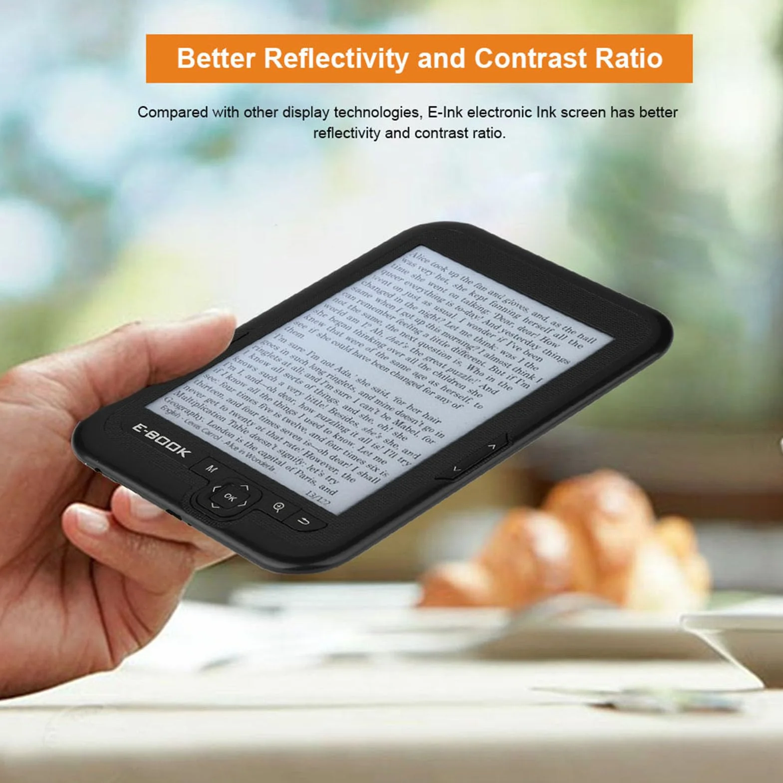 Haofy 6 -calowy Ereader Atramentowy 16 GB 8 GB 4 Ebook Reader Czytnik Książek Elektronicznych z 29 Językami Obsługuje baterię 1400 MAh do Odczytania w Podróży (8G)