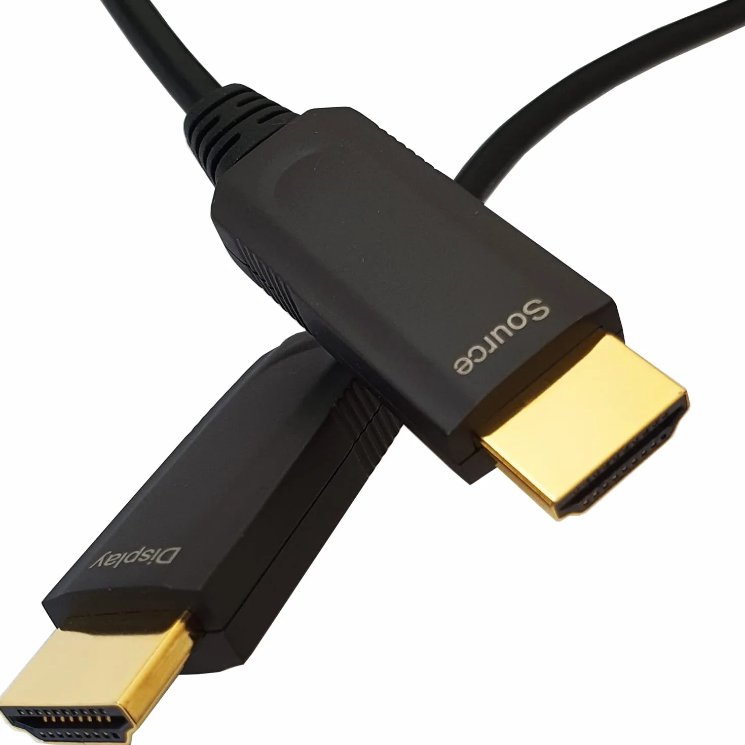 Aktywny optyczny kabel HDMI 30 m – 8K przy 60 Hz | 4K przy 120 Hz 48 Gb/s – kompatybilny z PS5 Xbox Series X – Premium męski na męski złoty przewód HDMI AOC