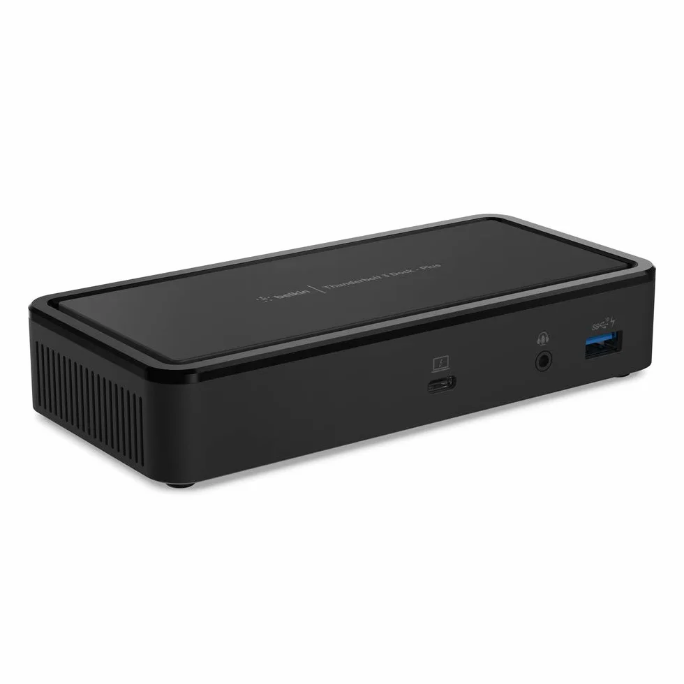 Stacja dokująca Belkin Thunderbolt 3 Dock Plus z 0,8 m kablem Thunderbolt 3 (stacja dokująca Thunderbolt dla macOS i Windows), Podwójne 4K przy odświeżaniu 60 Hz, transmisja 40 Gb/s, ładowanie 60 W