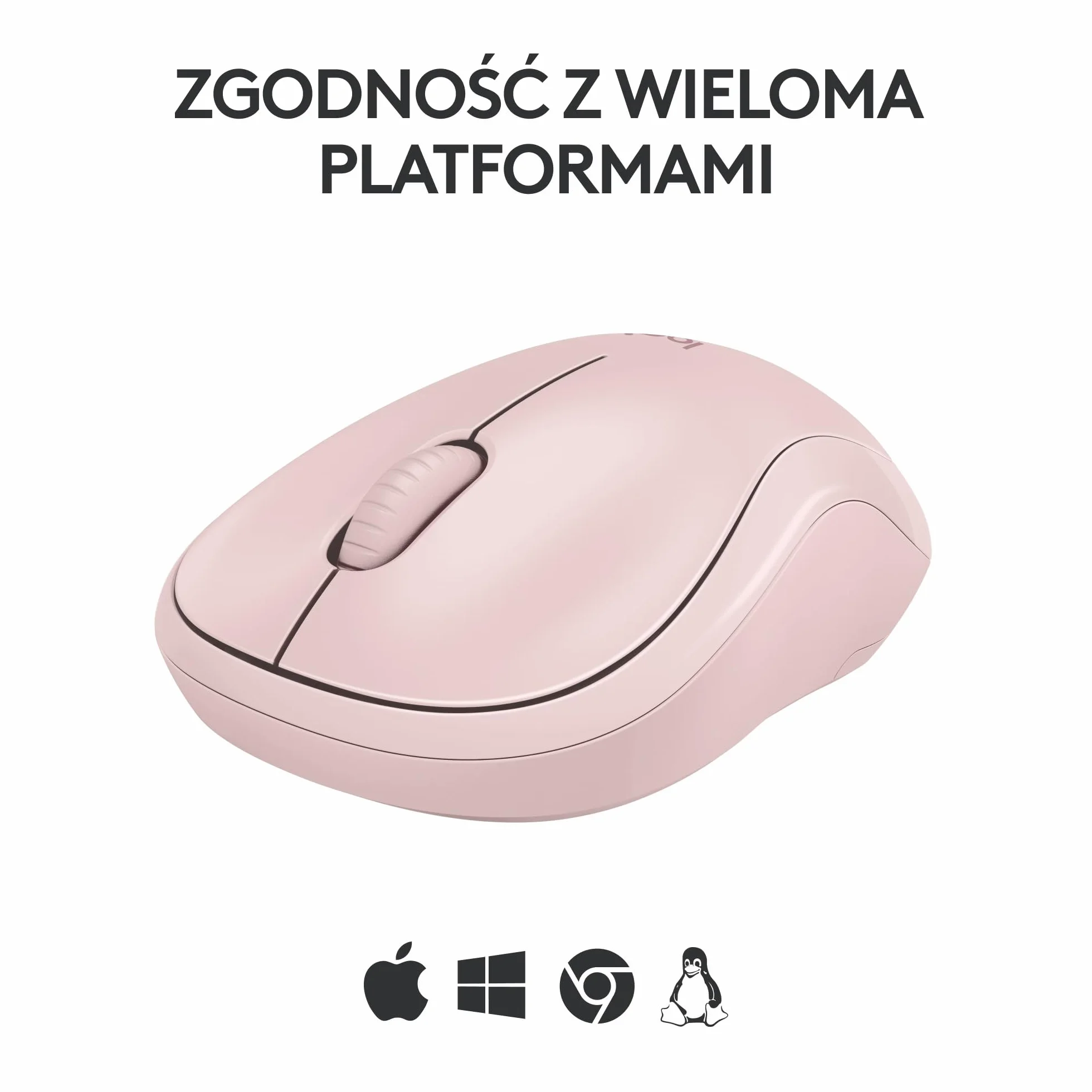 Logitech M240 Silent Bluetooth mysz, bezprzewodowa, kompaktowa, przenośna, śledzenie ruchów, bateria na 18 miesięcy, Windows, macOS, ChromeOS, zgodność z PC, Mac, laptop, tablet - Róża