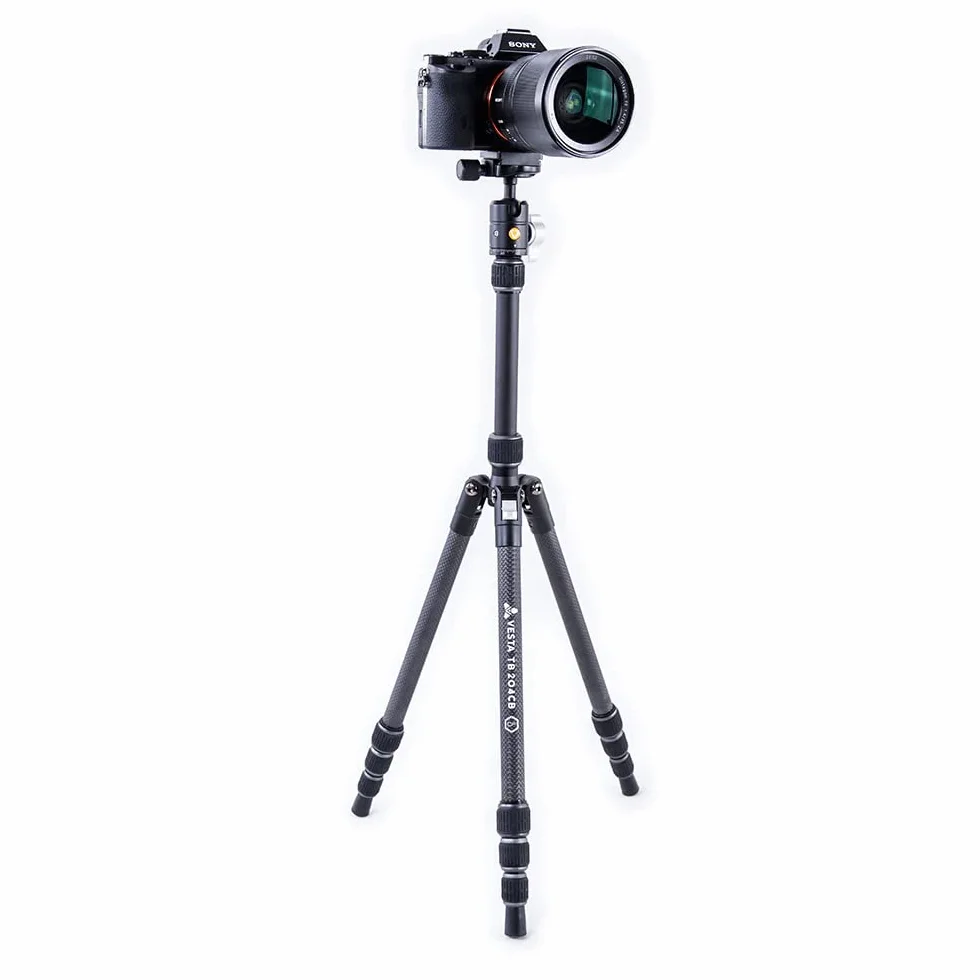 Vanguard Vesta TB 204CB Reisestativ aus Carbon, leicht, Kugelkopf, 4 Abschnitte